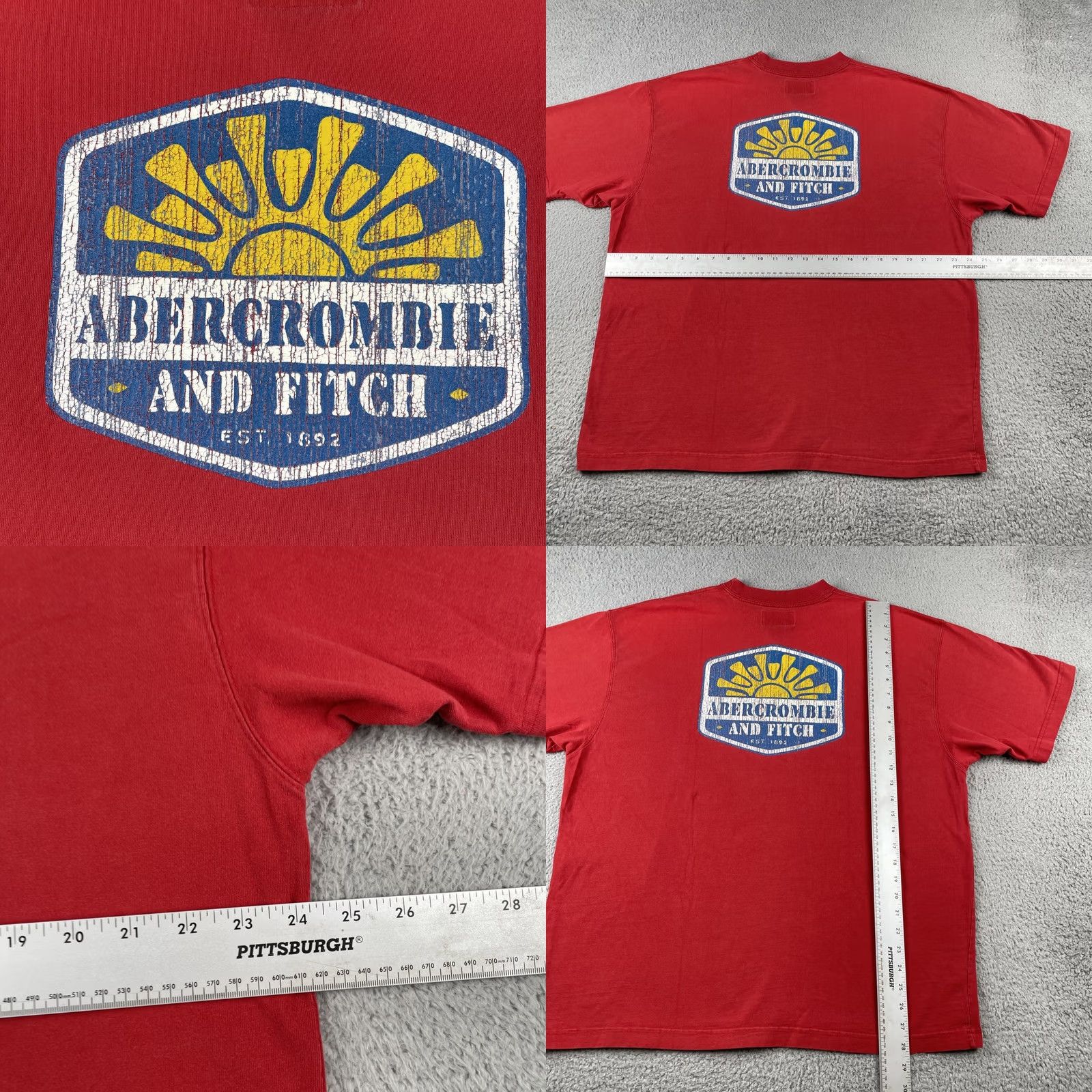 Abercrombie & Fitch VINTAGE Abercrombie & Fitch Shirt XL Red Outdoor Goods Y2K Made In US Marina Islands Mens Size US XL / EU 56 / 4 - 9 Thumbnail