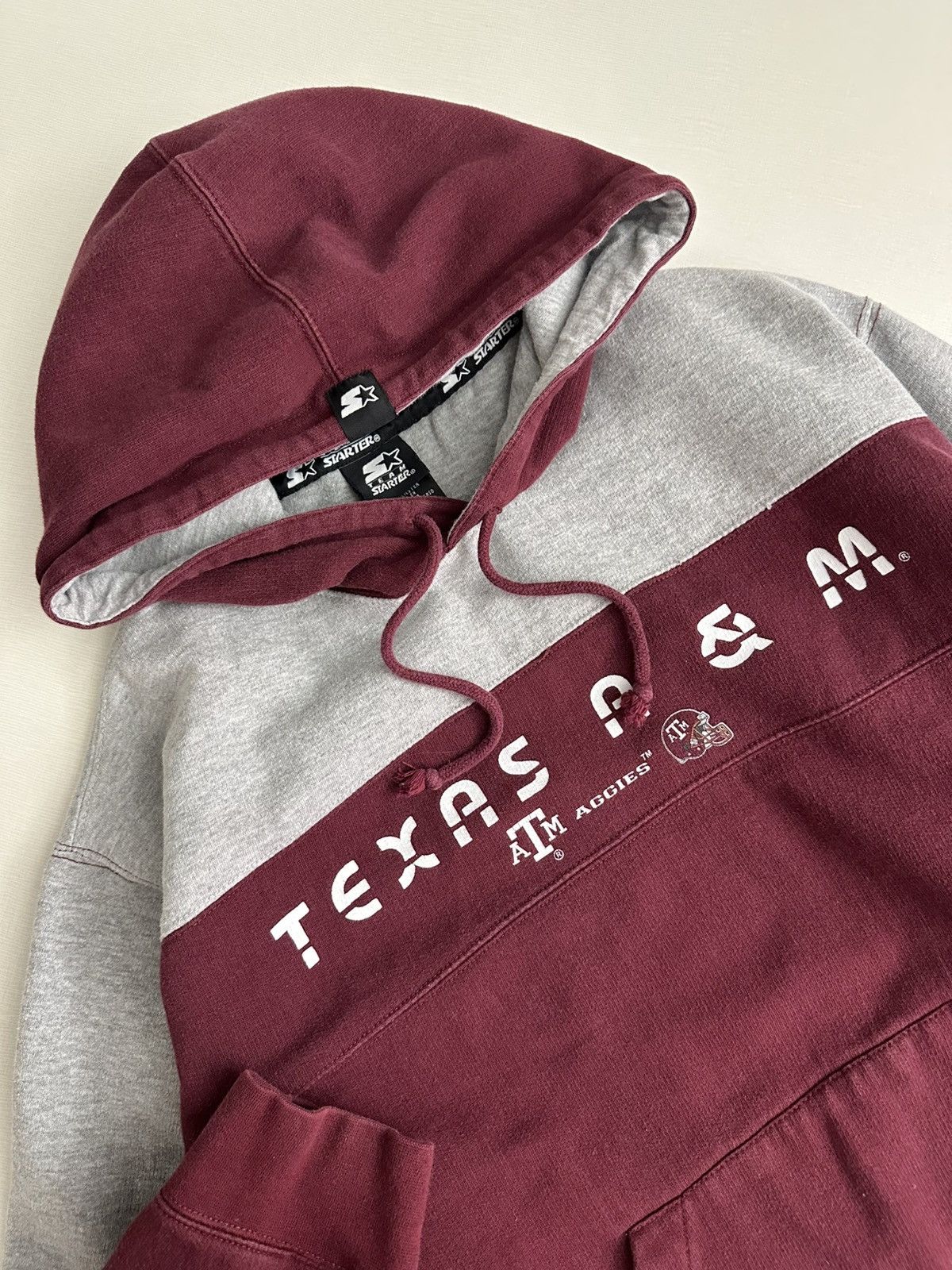 Starter × Vintage Vintage Texas A&M Aggies Starter Hoodie Men’s L Maroon Gray Size US L / EU 52-54 / 3 - 6 Thumbnail