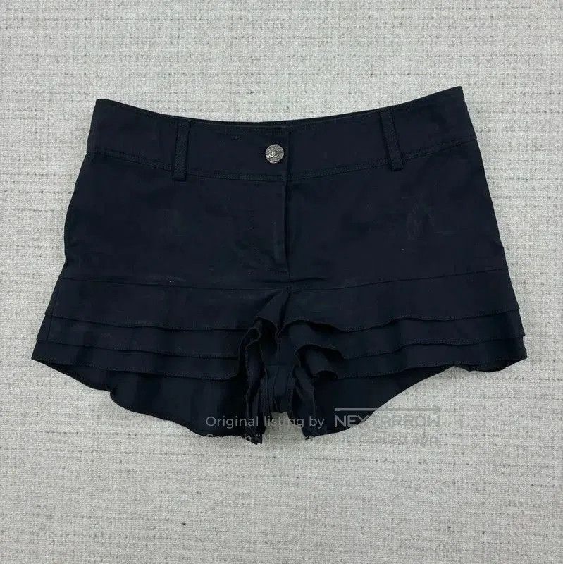 Other Chanel Women's Navy Cotton Ruffle Summer Shorts . Size 23" - 1 Thumbnail