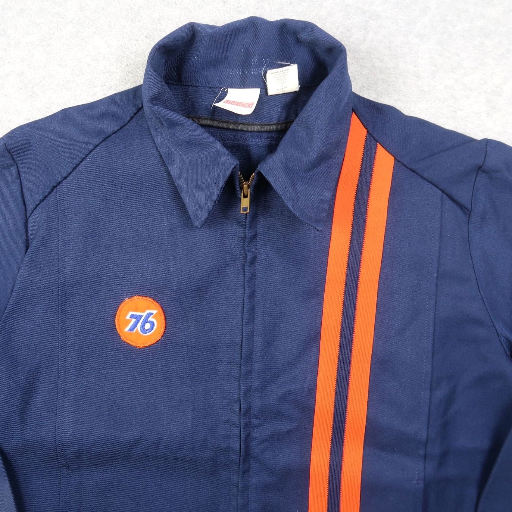 GAS VINTAGE Unitog Jacket Mens 44 Blue Bomber Jacket USA Union Made 80s Car Retro Workwear Size US S / EU 44-46 / 1 - 3 Thumbnail