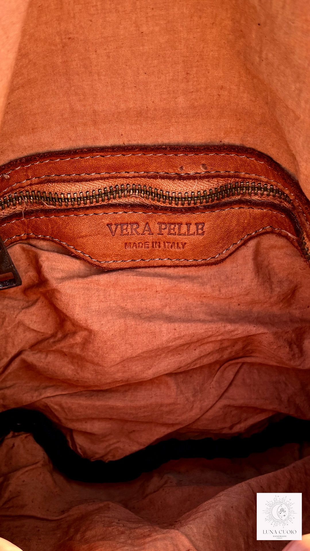Vera Pelle Handmade Leather Bag Brown For Woman From Florence Size ONE SIZE - 9 Thumbnail