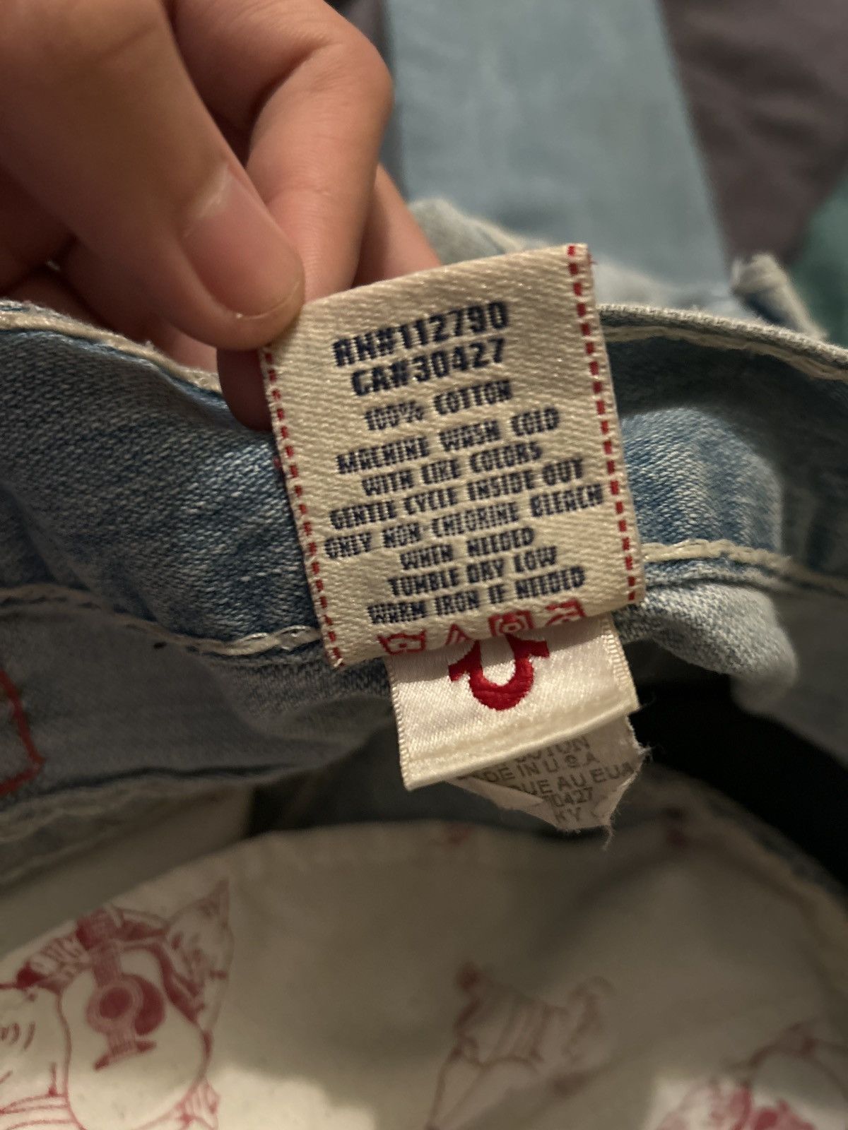 True Religion Truey Ricky Super T USA Made Natural Bleach Wash NBTZ Size US 32 / EU 48 - 7 Thumbnail