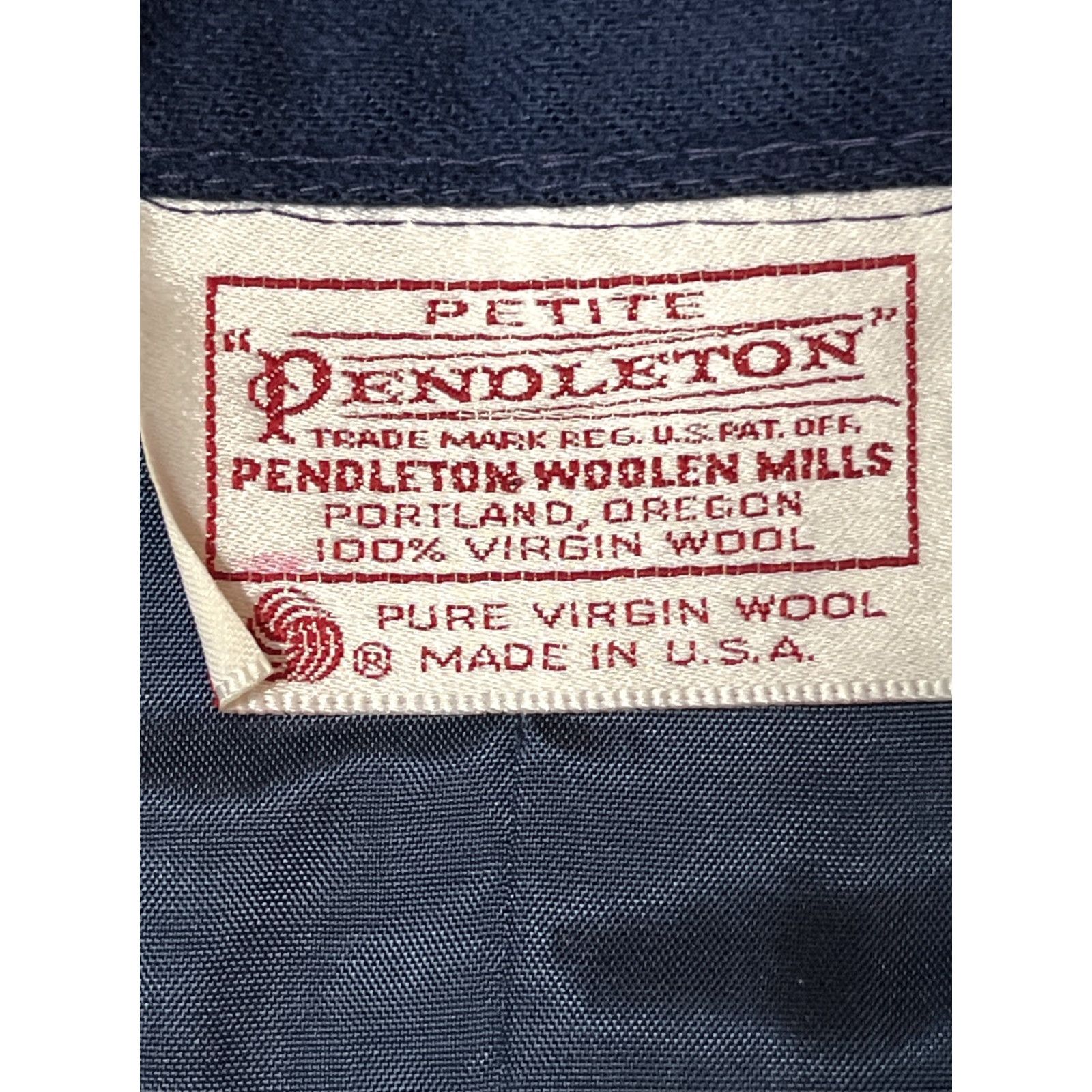 Pendleton VINTAGE Pendleton Skirt Wool Midi Pleated Button Waist Side Slit 6P Petite Women Blues? Size 28" / US 6 / IT 42 - 2 Thumbnail