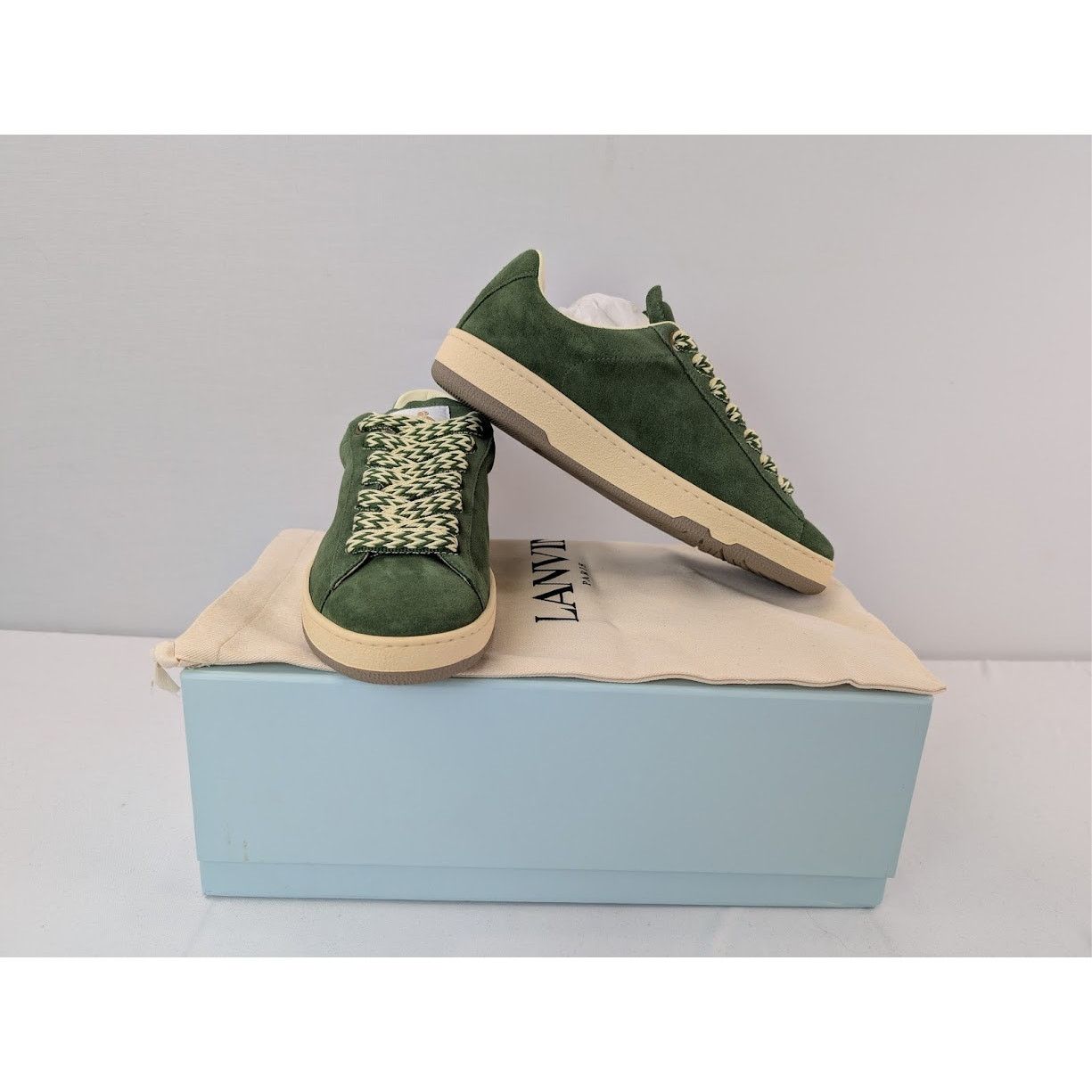 Lanvin Lanvin Curb Lite Low-Top Sneakers in Dark Green BNWB 42 Size US 9 / EU 42 - 19 Thumbnail