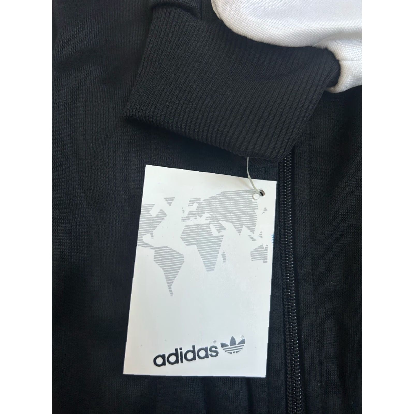 Adidas VINTAGE adidas Track Jacket Mens Large 80s Black Light-weight 80s Style Embroidered Logo Zip Pockets NWT Deadstock Size US L / EU 52-54 / 3 - 3 Thumbnail