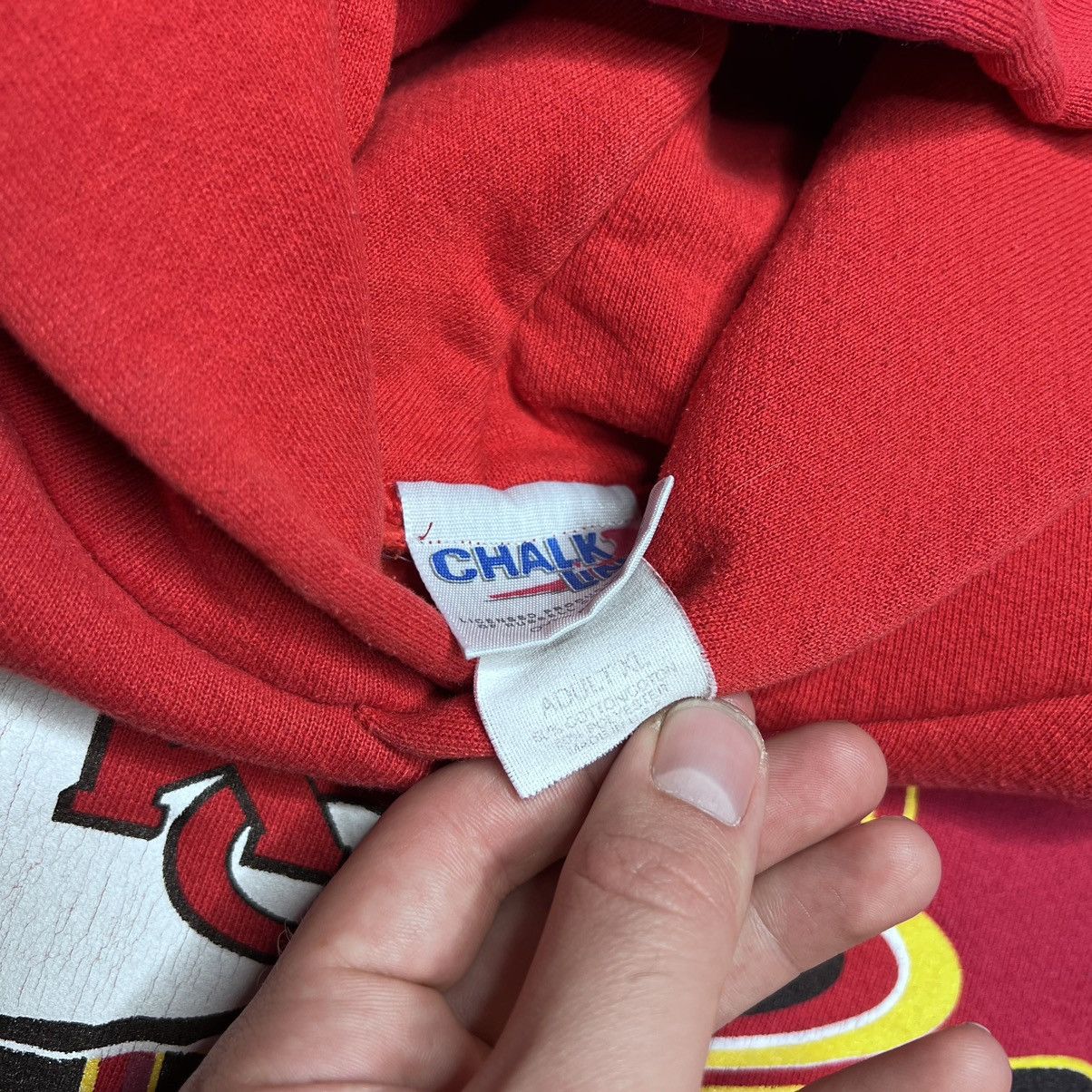 Logo Athletic × NFL × Vintage 1996 NFL Kansas City Chiefs Logo Athletic Chalkline Hoodie Size US XL / EU 56 / 4 - 3 Thumbnail
