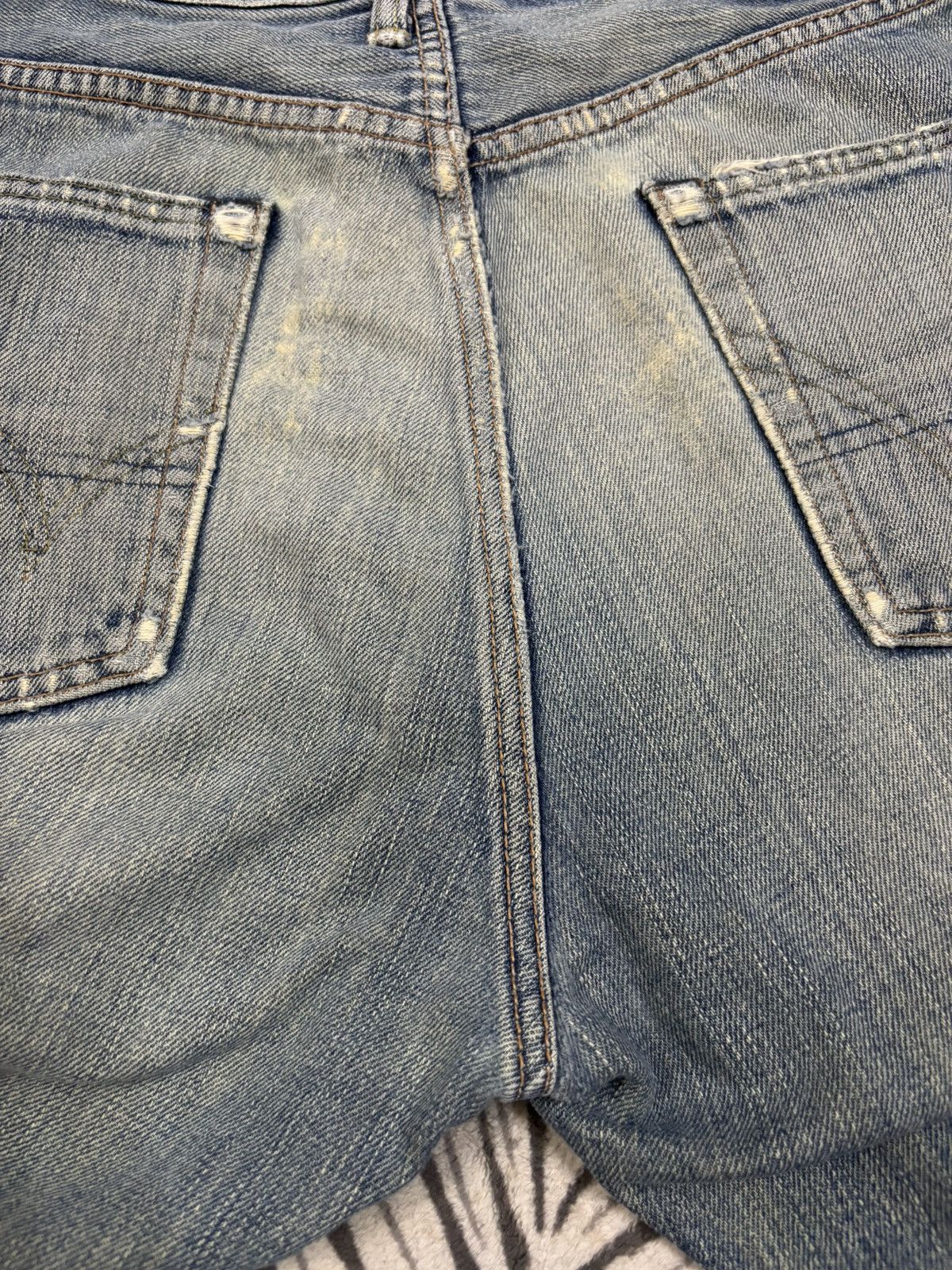 Edwin Vintage Edwin 505X Selvedge Mud Wash Loose Distressed Jeans Size US 31 - 14 Thumbnail