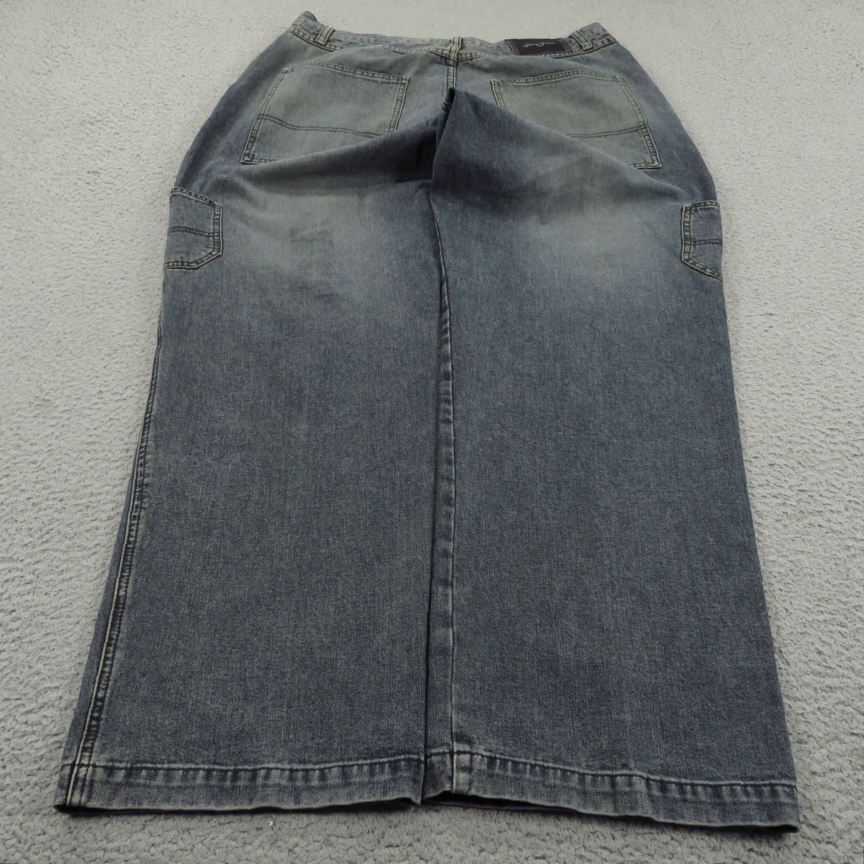 Sean John VINTAGE Sean John Jeans 5-Pocket Cargo Wide-Leg 34 Men Denim Blue 90s Grunge Hip Hop 32 Inseam Harvested in Hong Kong Mens Size US 34 / EU 50 - 2 Thumbnail