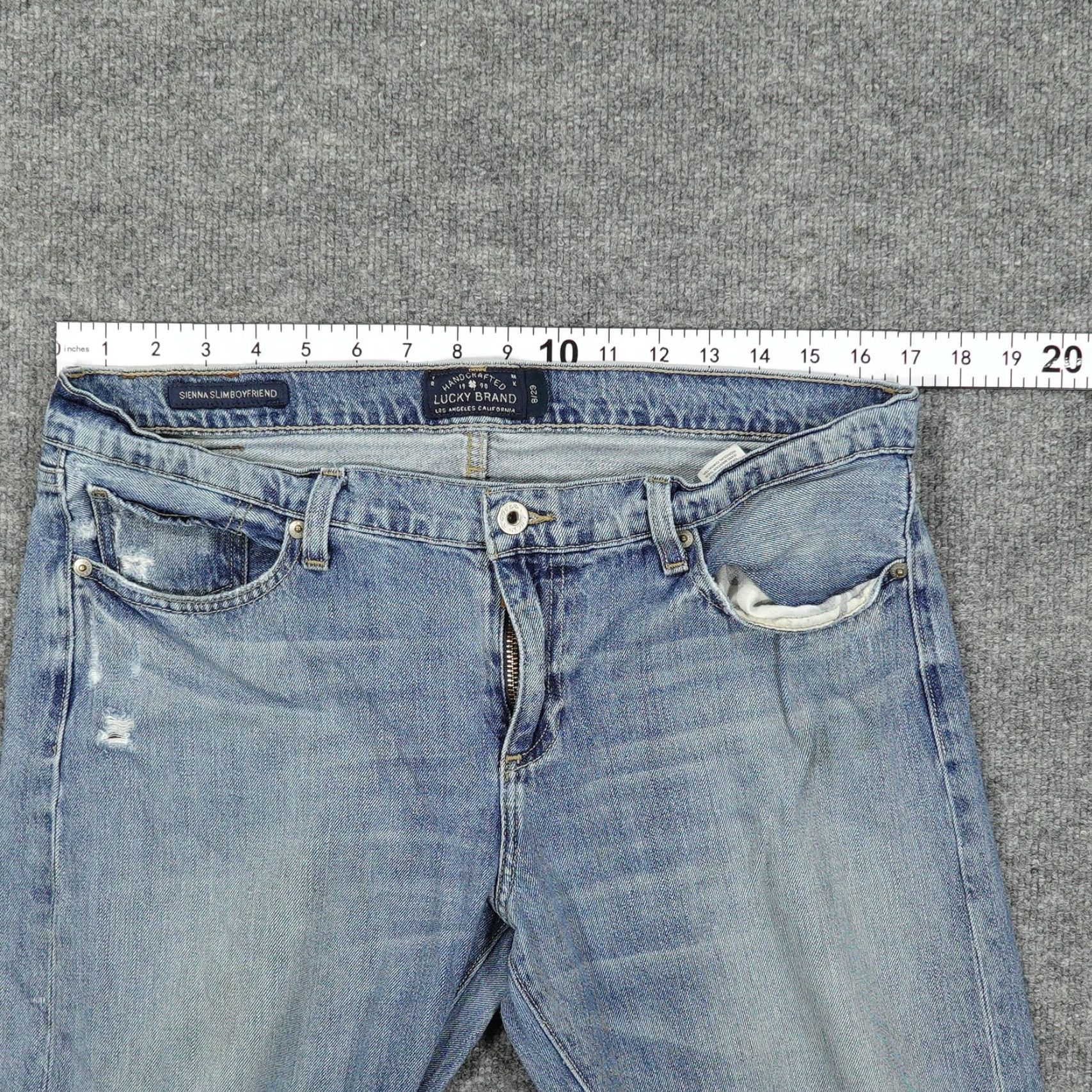 Lucky Brand Lucky Brand Sienna Boyfriend Jeans Womens 8 Blue Wash Distressed Denim Jeans Size 30" / US 8 / IT 44 - 3 Thumbnail