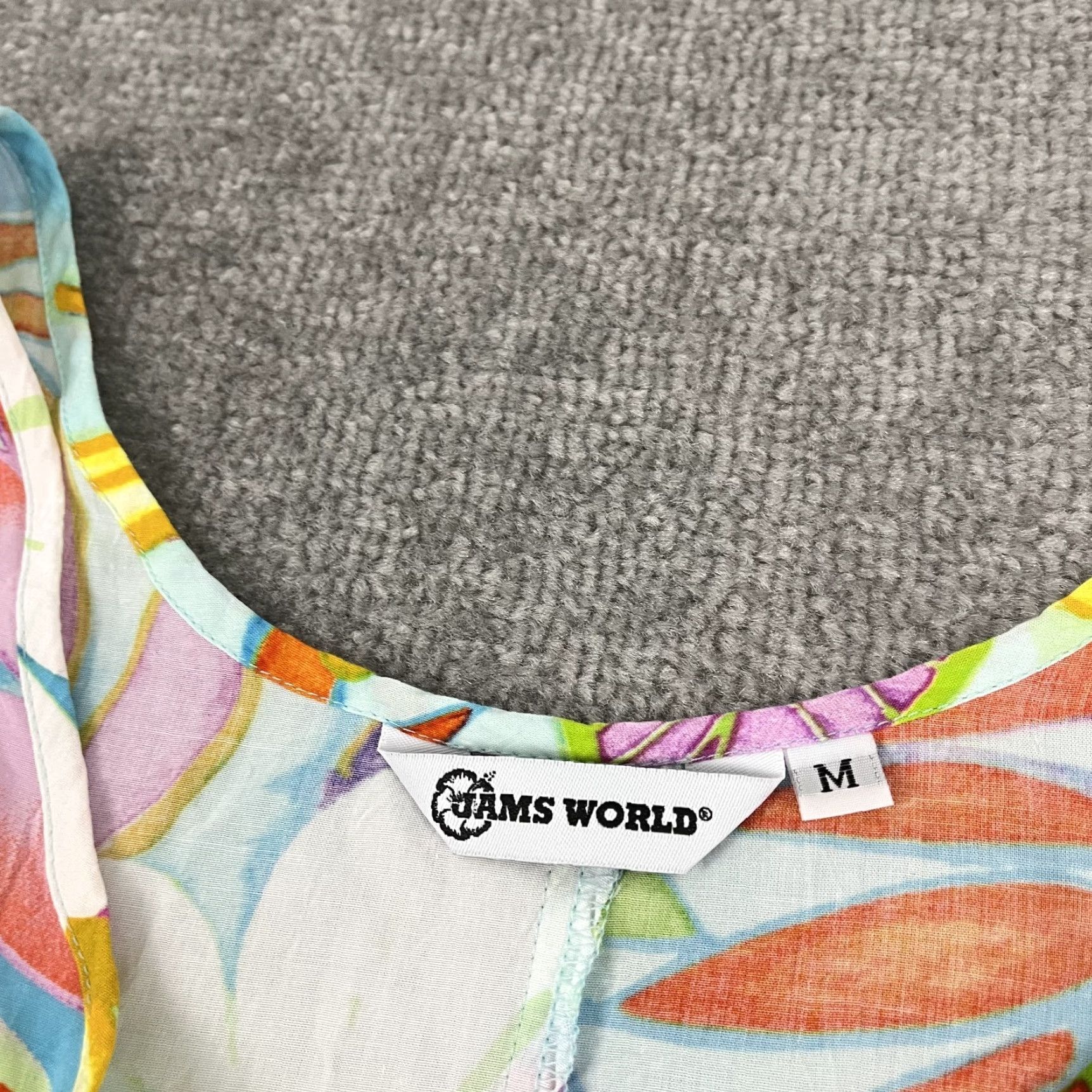 Jams World VINTAGE Jams World Womens Midi Dress Sleeveless Floral Pockets Hawaii Casual Summer 1970s Size M / US 6-8 / IT 42-44 - 2 Thumbnail