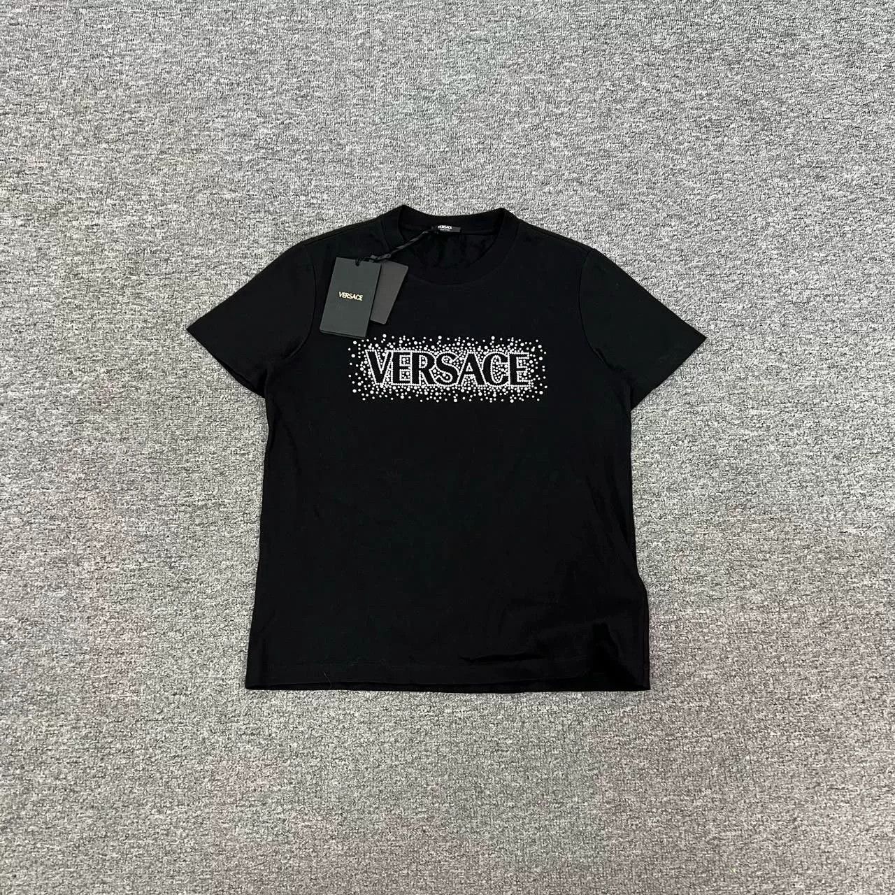 Versace Versace 25SS Crystal Rivet Logo T-shirt Size XS / US 0-2 / IT 36-38 - 1 Thumbnail