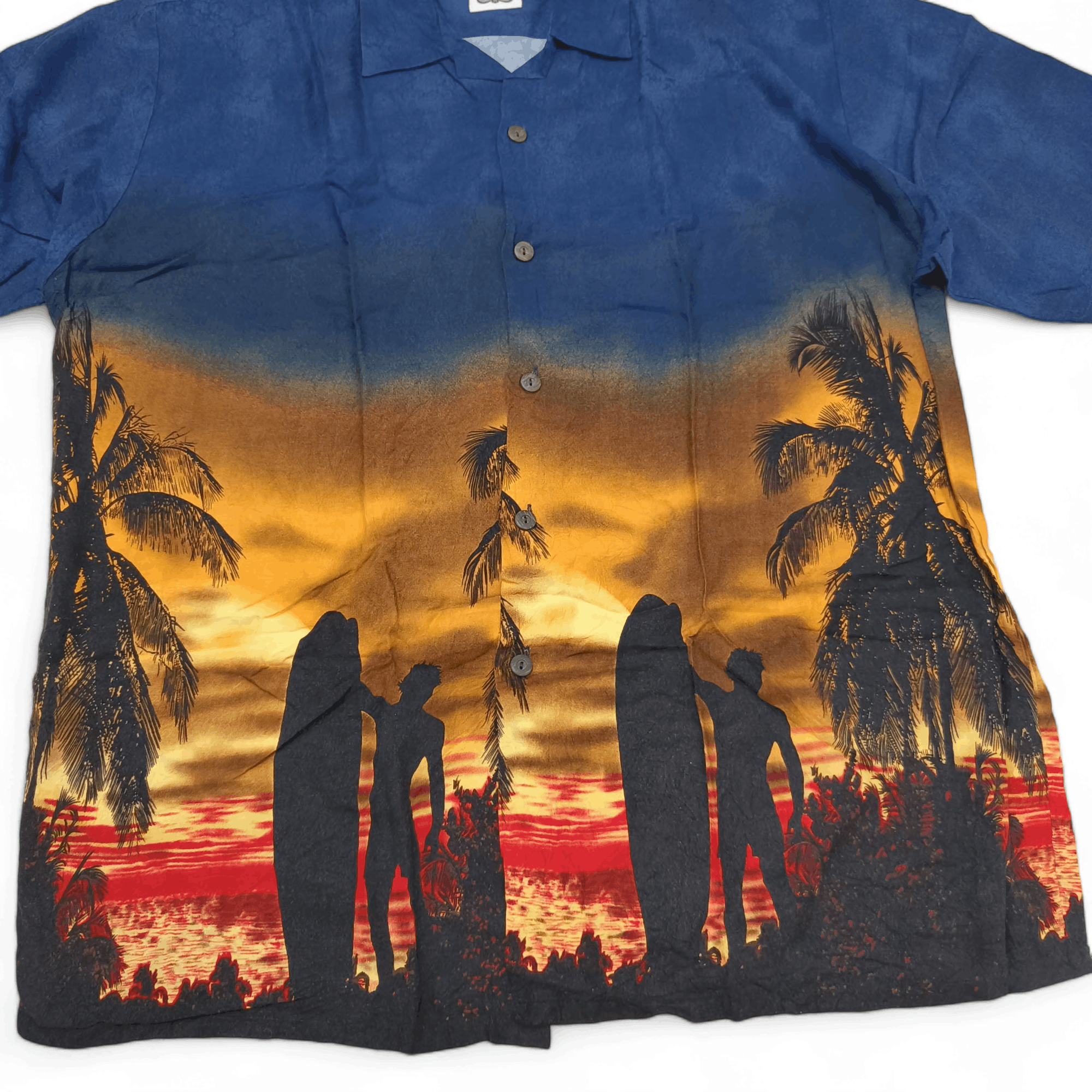 Ocean Current Vintage Ocean Current Surfer Boys Rayon Hawaiian Shirt Size US XL / EU 56 / 4 - 4 Thumbnail