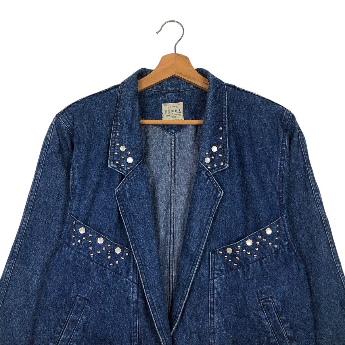 Japanese Brand 📌Vintage Biker Denim Jacket Indigo Cetra Issey Miyake Size US M / EU 48-50 / 2 - 4 Thumbnail