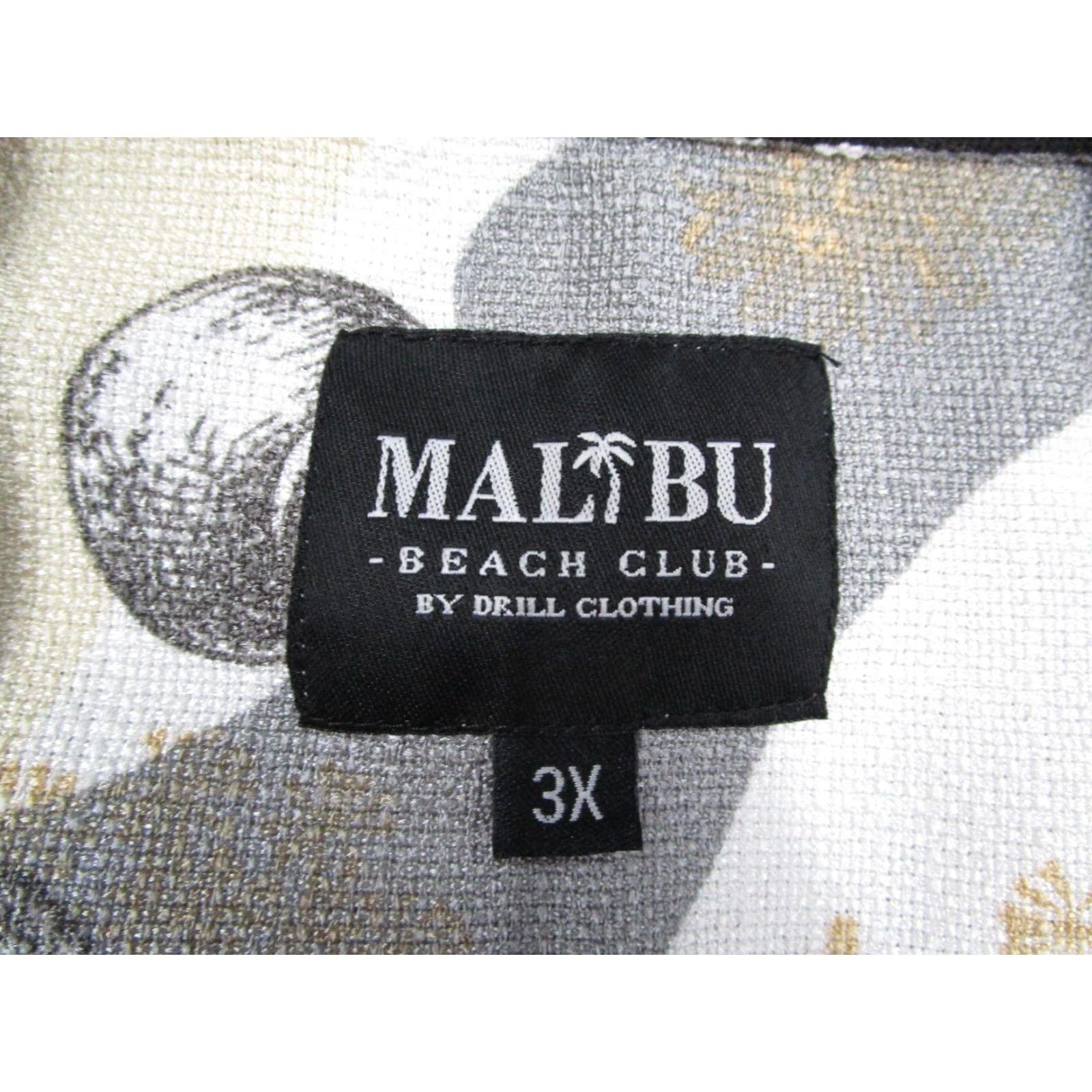 Vintage Malibu Beach Club Shirt Mens 3XL Beige Mushroom Tropical Button Up Resort Size US XXL / EU 58 / 5 - 3 Thumbnail