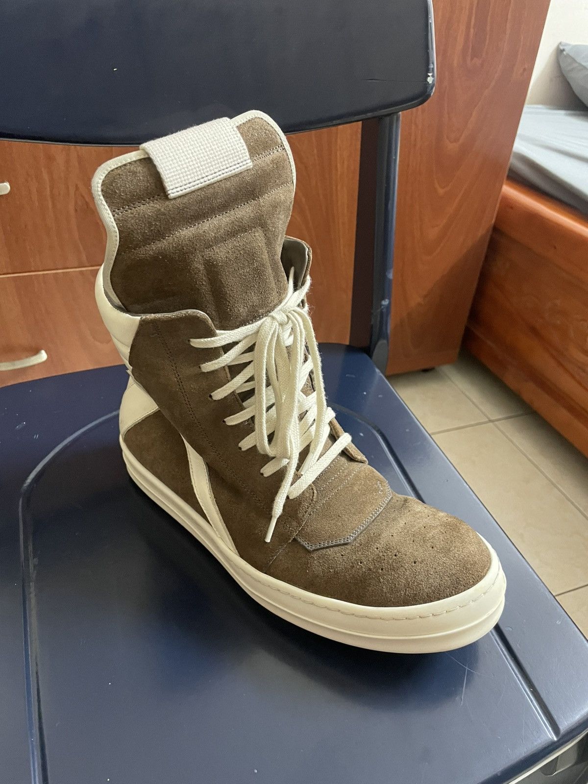 Rick Owens SS19 Rick Owens geobasket in brown suede Size US 8.5 / EU 41-42 - 9 Thumbnail