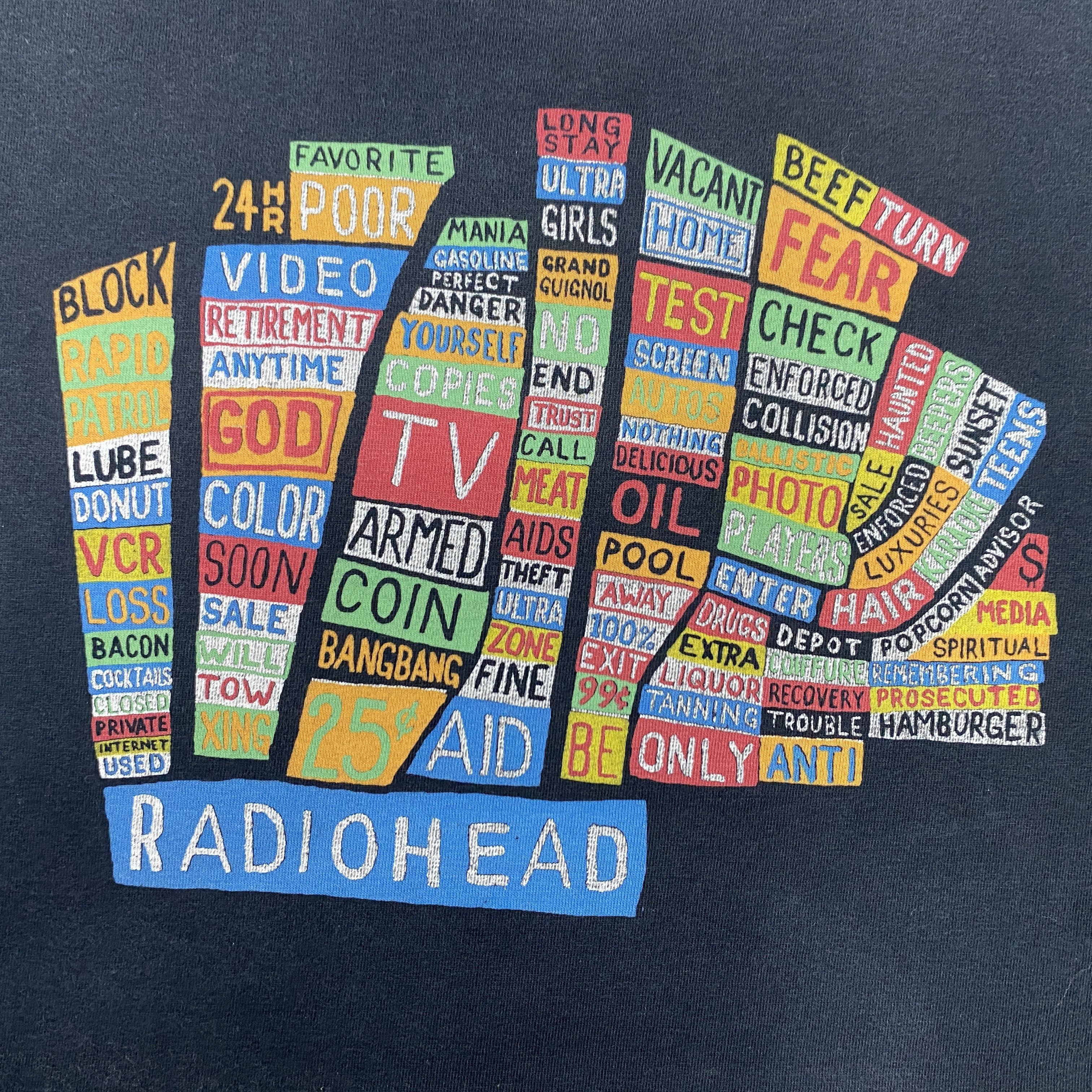 Band Tees Vintage Distressed Radiohead Band T-Shirt - H066 Size US M / EU 48-50 / 2 - 3 Thumbnail