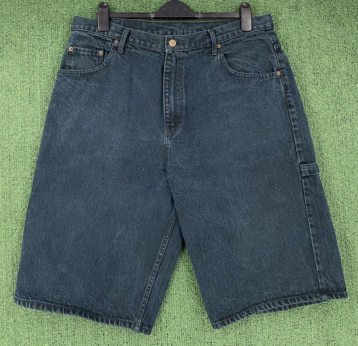 Other Vintage Y2K Rank Black Deep Pocket Carpenter Shorts Jorts Size US 36 / EU 52 - 4 Thumbnail