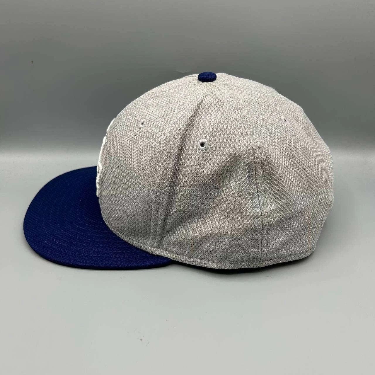 New Era Los Angeles LA Dodgers Hat Men 8 Gray Blue Fitted Cap Size ONE SIZE - 7 Thumbnail