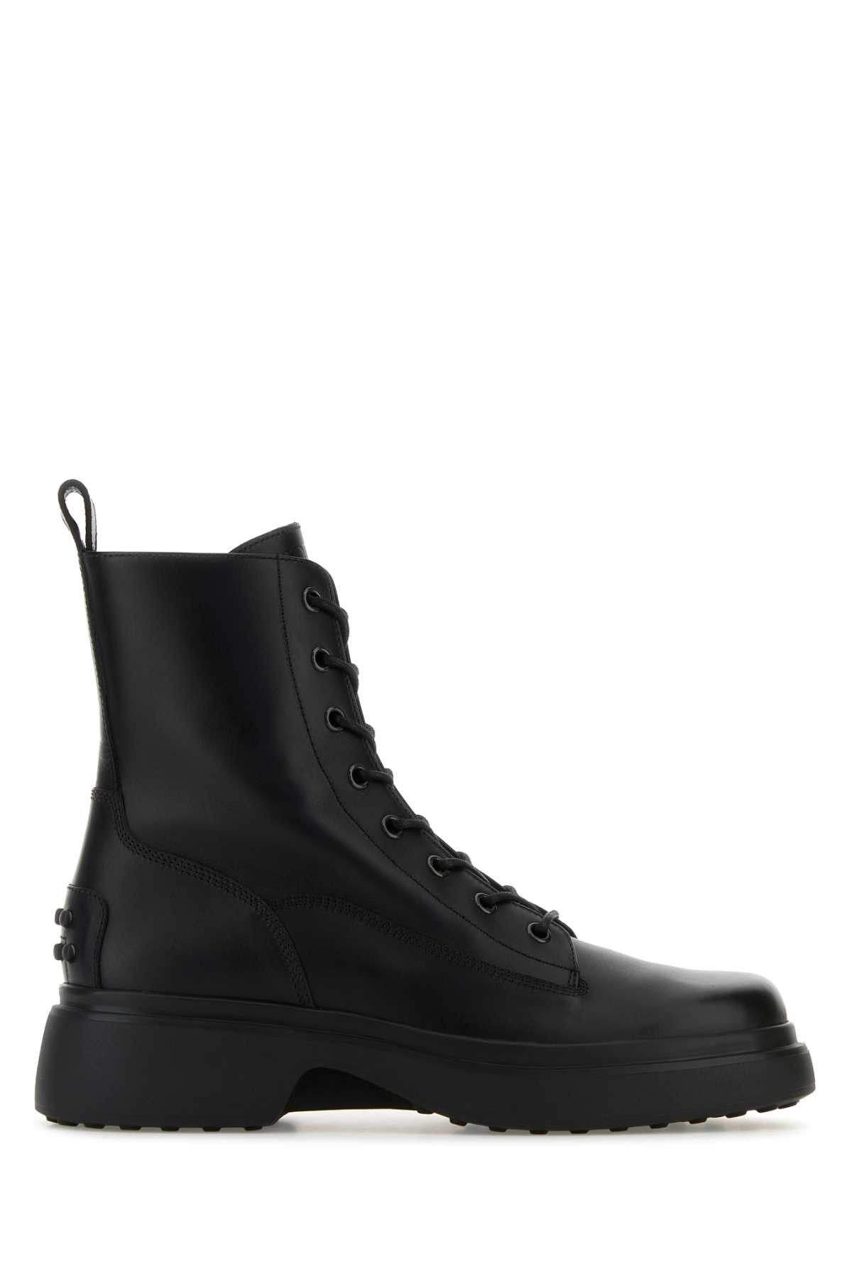 Tod's Black Leather Ankle Boots Size US 6.5 / IT 36.5 - 1 Thumbnail