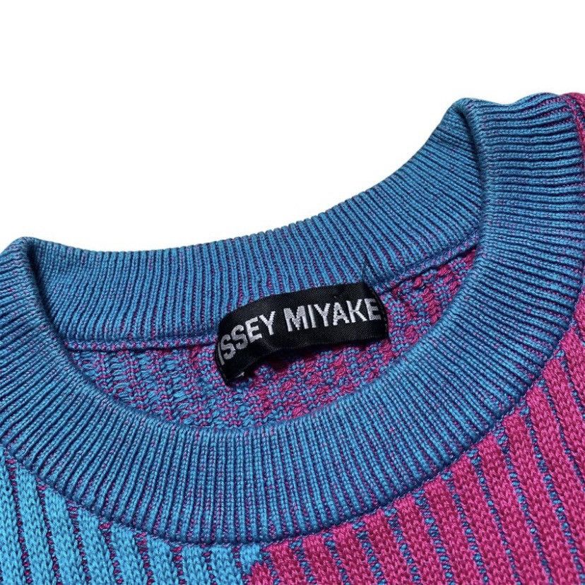 Issey Miyake ISSEY MIYAKE KNITWEAR MAGENTA BLUE COLORBLOCK Size M / US 6-8 / IT 42-44 - 5 Thumbnail