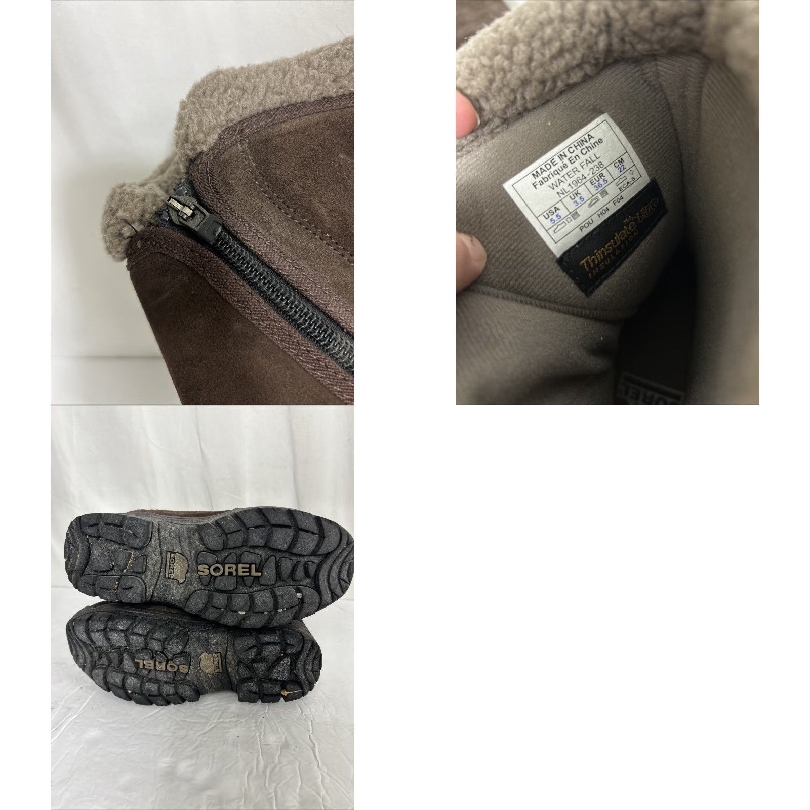 SOREL Sorel Women's WaterFall Boots Brown Suede WaterFall Boots Winter Boots WaterFall Boots Size 5.5 Brown Suede Zip Up Mid-Calf Women's Boots Size US 6 / IT 36 - 10 Thumbnail