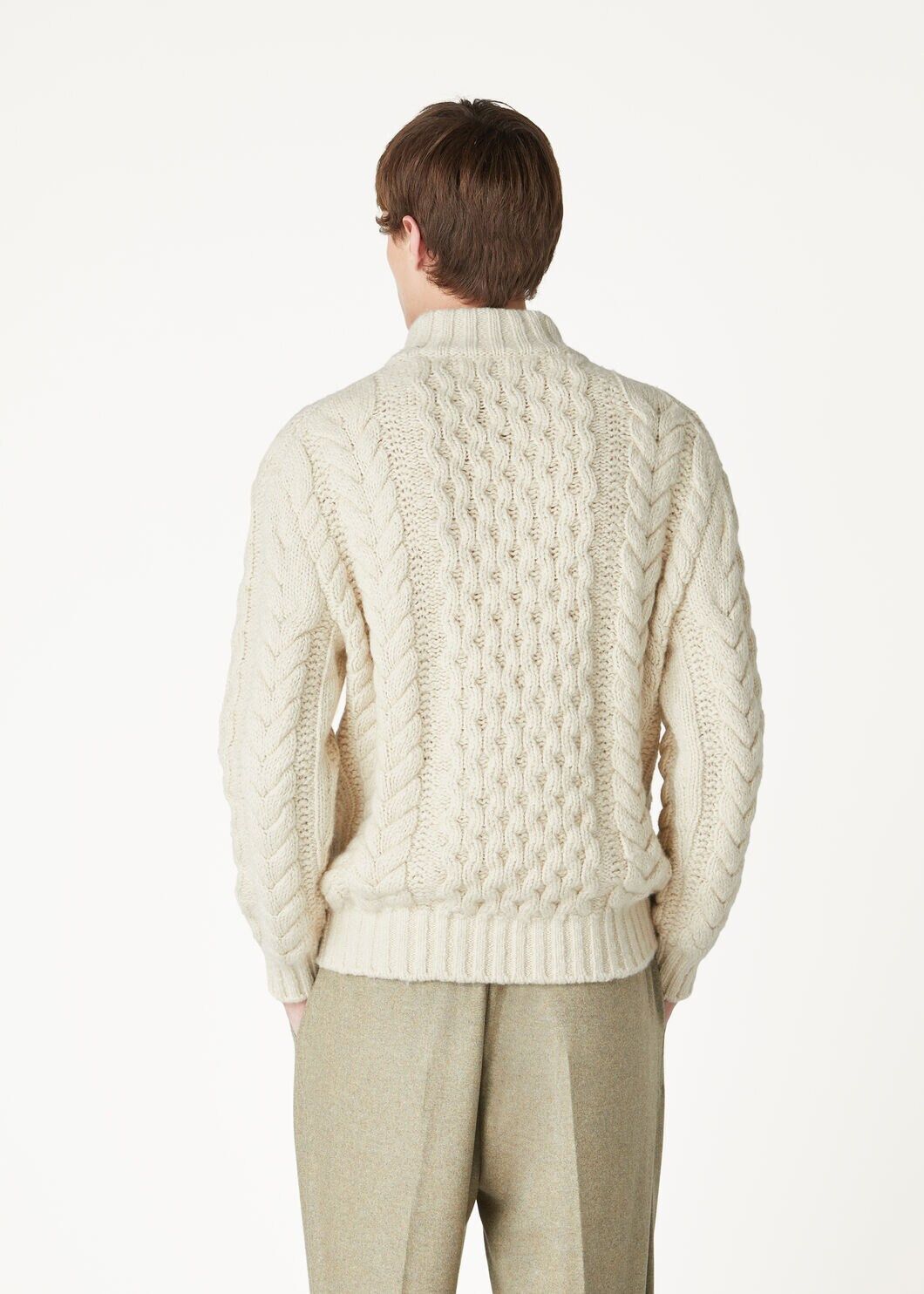 Loro Piana o1w1db10725 FAO6300 Valduggia Half-neck Sweater in Off White Size US M / EU 48-50 / 2 - 2 Thumbnail