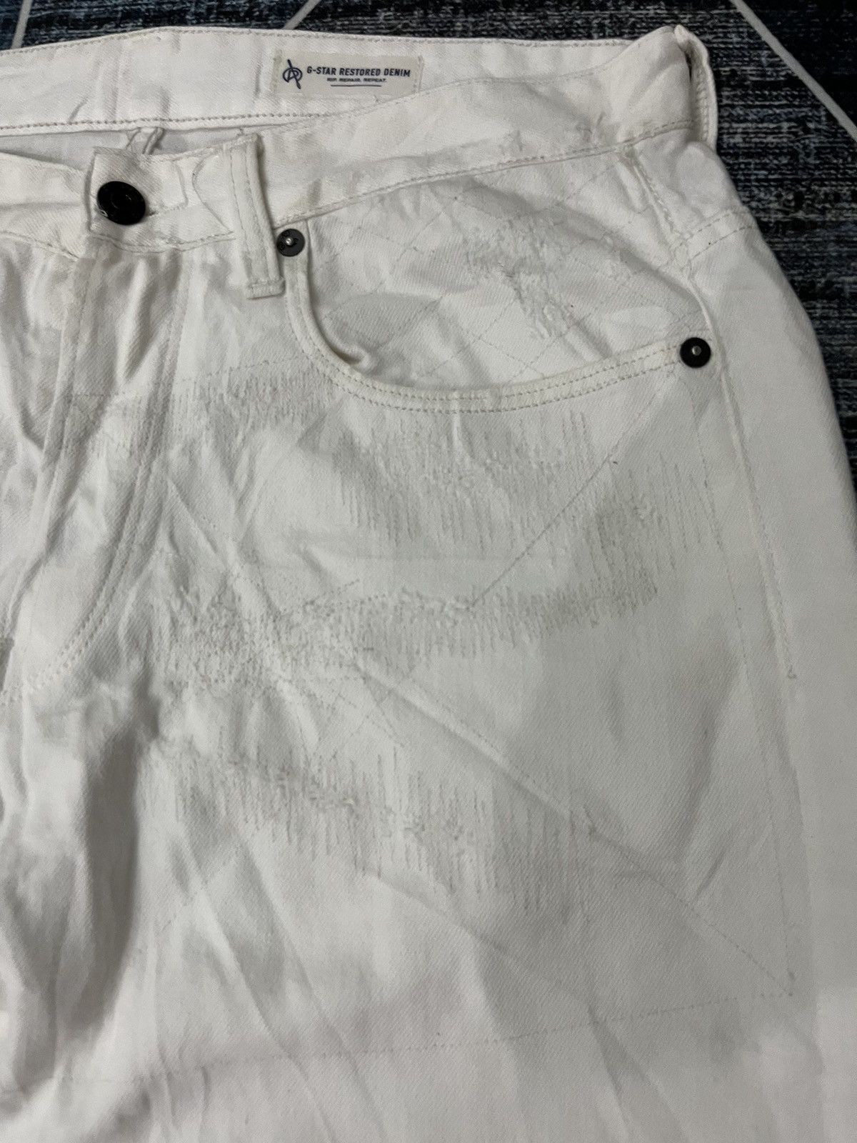 G-Star 3301 Tapered G Star Restored Denim Rip Repair Repeat Size US 34 / EU 50 - 4 Thumbnail