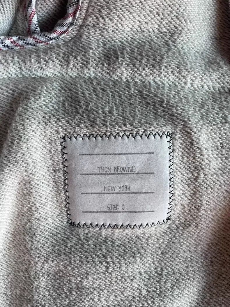 Thom Browne Thom Browne Light Gray Fleece Four Stripe Suit Jacket Size US XS / EU 42 / 0 - 4 Thumbnail