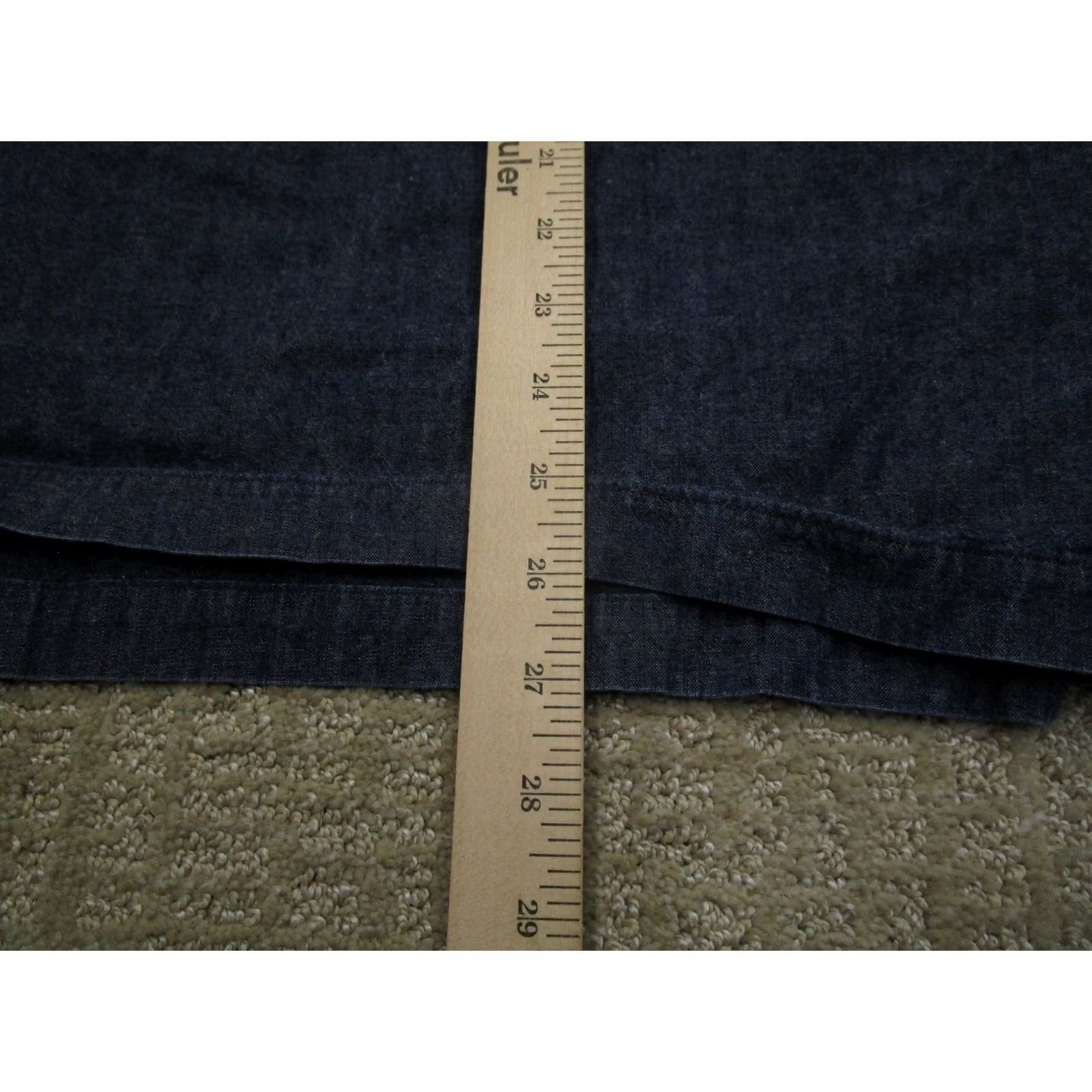 Tommy Hilfiger Tommy Hilfiger Shirt Mens Medium Blue Denim Utility Military Crest 4 Pocket Work Shirt Size US M / EU 48-50 / 2 - 6 Thumbnail
