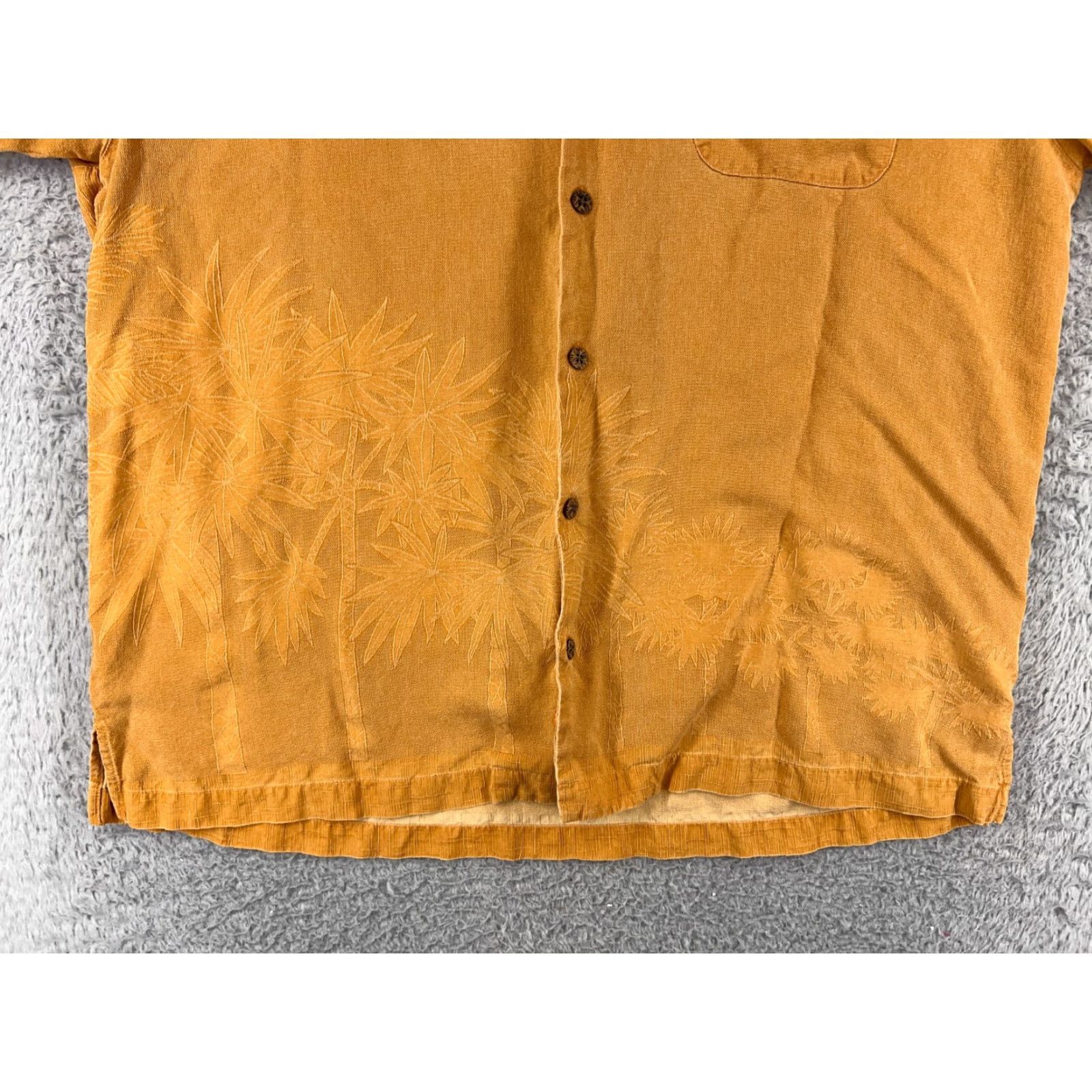 Tommy Bahama Tommy Bahama Shirt Men XL Orange Palm Tree Silk Hawaiian Button-Up Size US XL / EU 56 / 4 - 7 Thumbnail