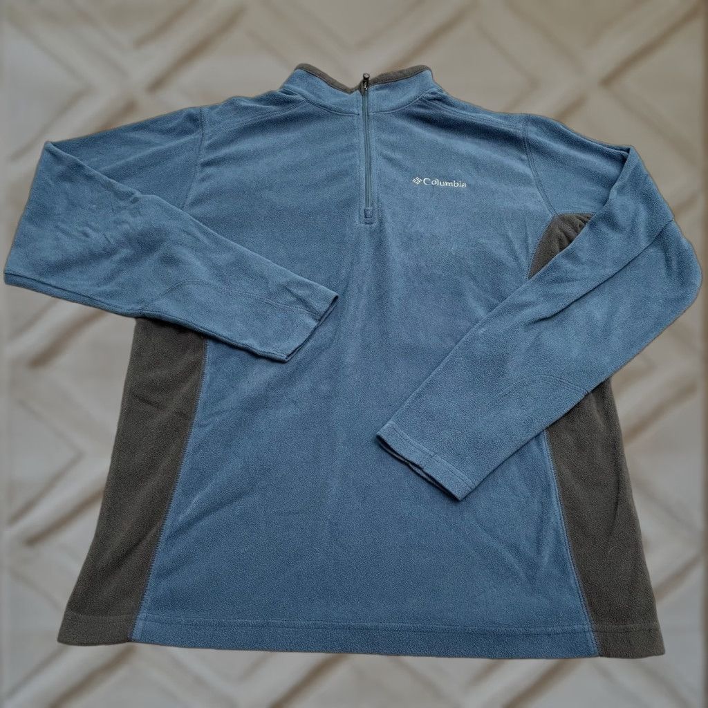 Vintage Columbia Jacket Men's S Blue Fleece Jacket 1/4 Zip Outdoor Hiking Klamath Range Mens Size US S / EU 44-46 / 1 - 1 Thumbnail