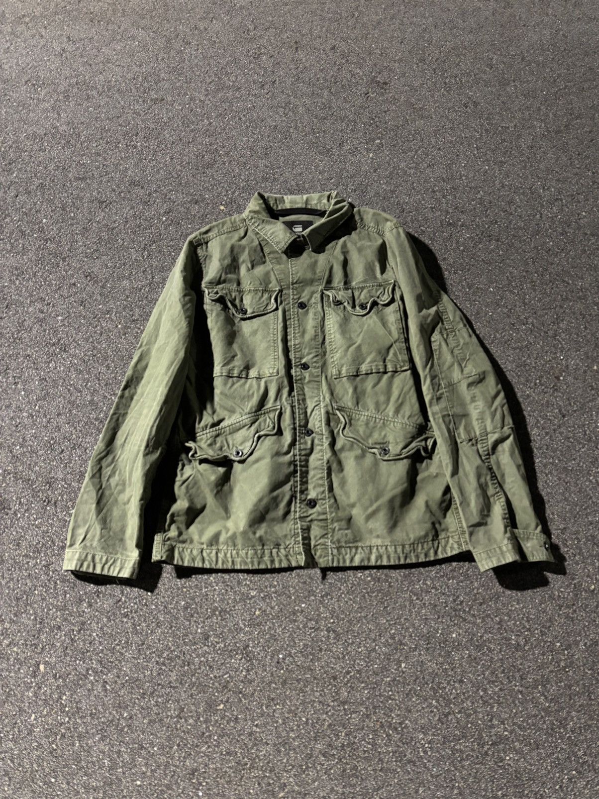 G Star Raw Large Vodan Military Field Jacket Overshirt Chore
