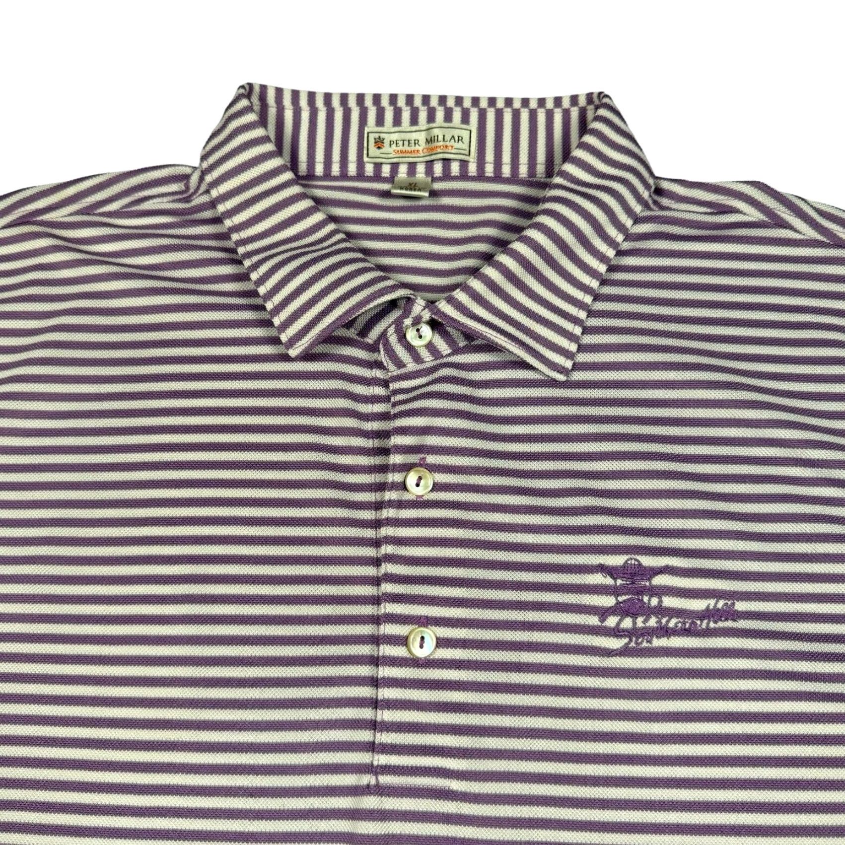Peter Millar Peter Millar Summer Comfort Polo Mens XL Short Sleeve Striped Preppy Casual Golf Size US XL / EU 56 / 4 - 2 Thumbnail