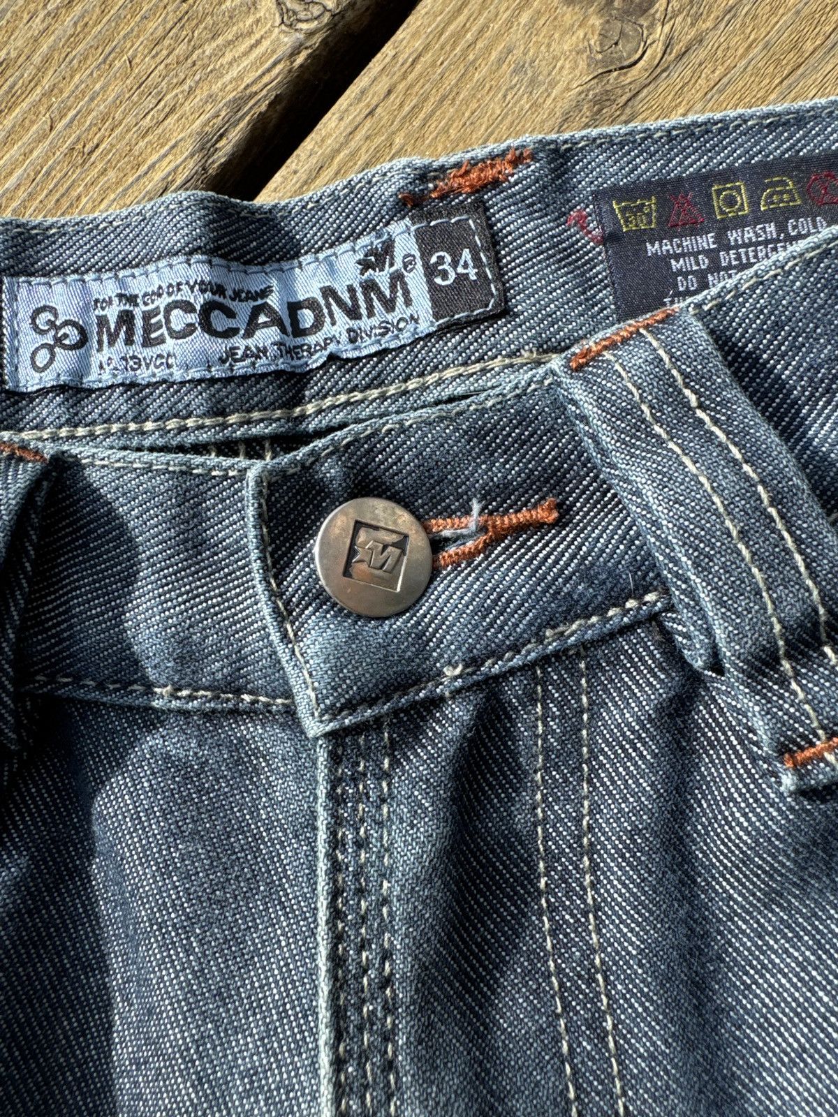 Mecca VINTAGE Mecca Jeans Mens 34 Blue Denim Y2K Big Pockets 34x32 Size US 34 / EU 50 - 10 Thumbnail