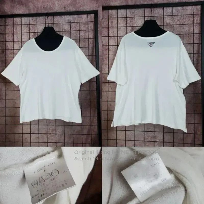 Burberry Burberry White Cotton Tee with Logo. Size L / US 10 / IT 46 - 2 Thumbnail
