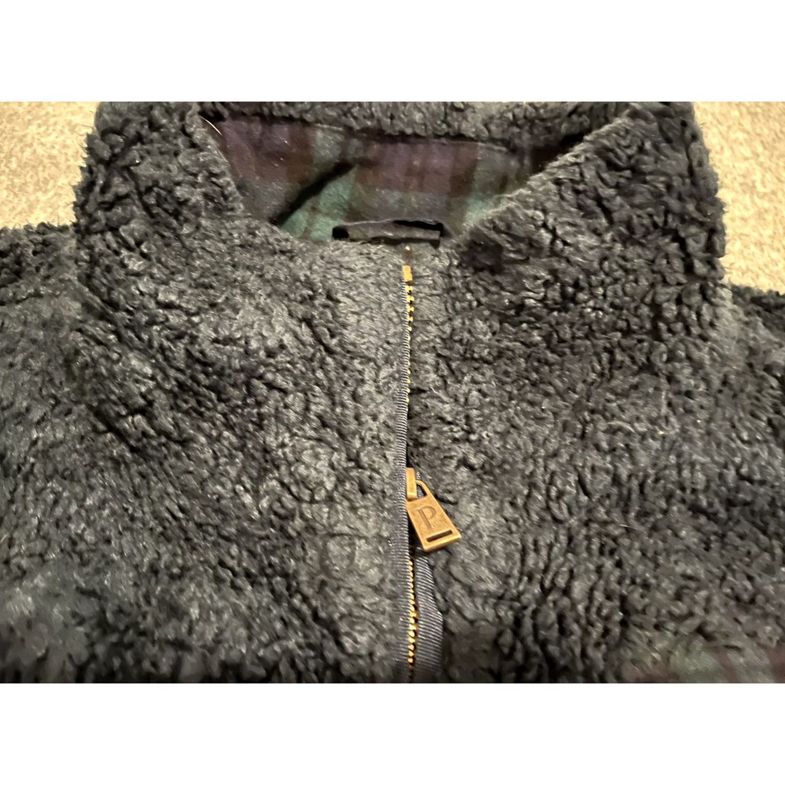 Pendleton VINTAGE Pendleton Jacket Womens XL Fleece Pile Plaid Blue Full Zip Up Pockets Size XL / US 12-14 / IT 48-50 - 2 Thumbnail