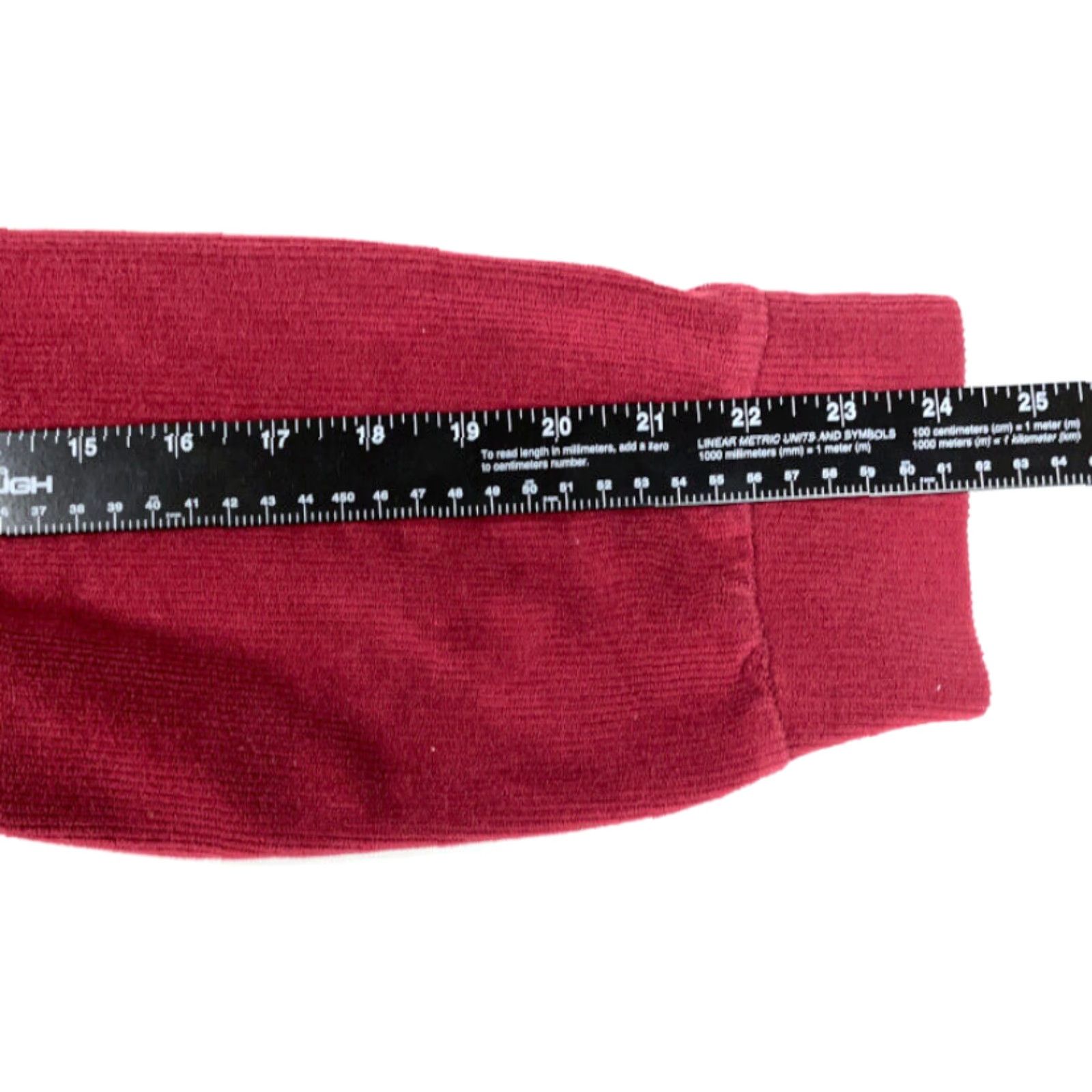 Perry Ellis VINTAGE Perry Ellis Polo Shirt Corduroy Long Sleeve Adult Large Red 90s Retro Hipster Casual Mens Size US L / EU 52-54 / 3 - 8 Thumbnail