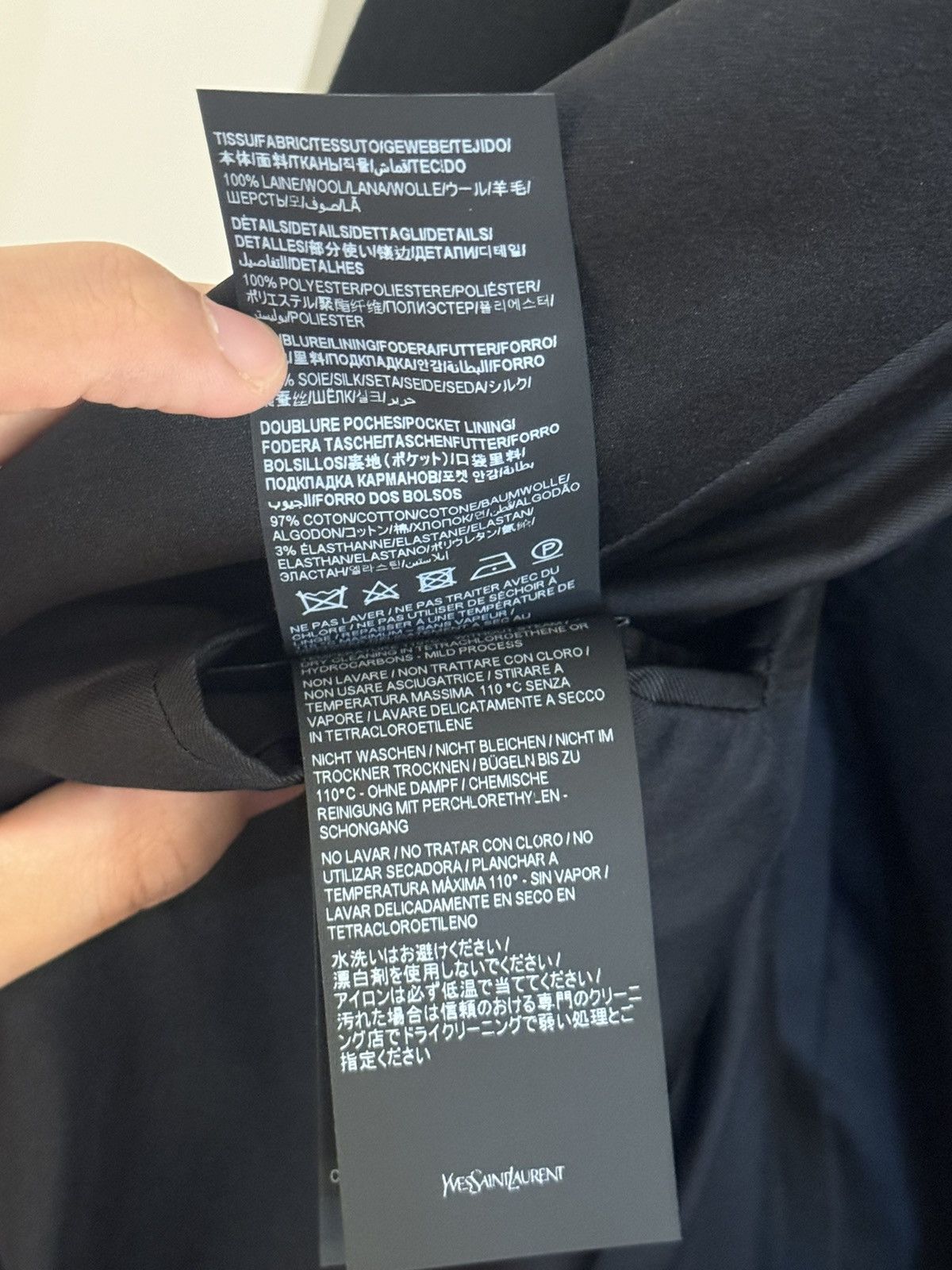 Saint Laurent Paris Saint Laurent FW23 Tuxedo Jacket in GRAIN DE POURDRE Size 50S - 5 Thumbnail