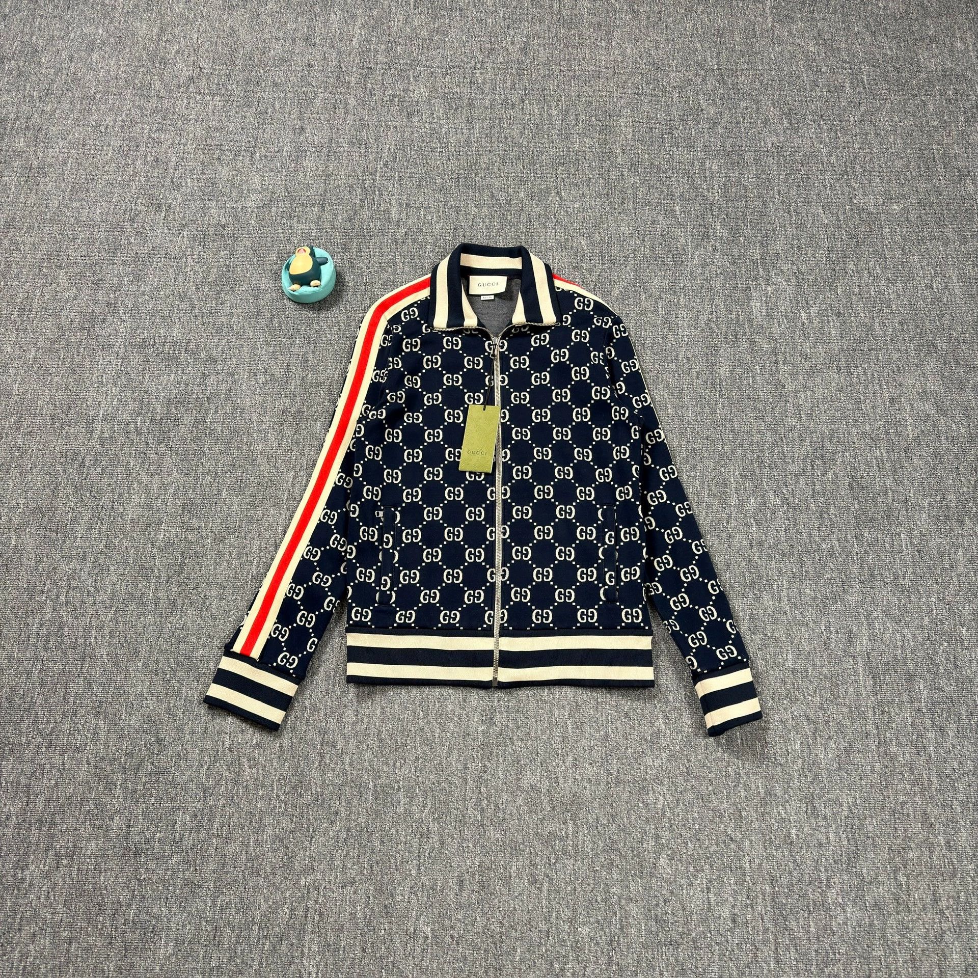 Gucci Gucci Blue Double G Print School Uniform Jacket Size L / US 10 / IT 46 - 1 Thumbnail