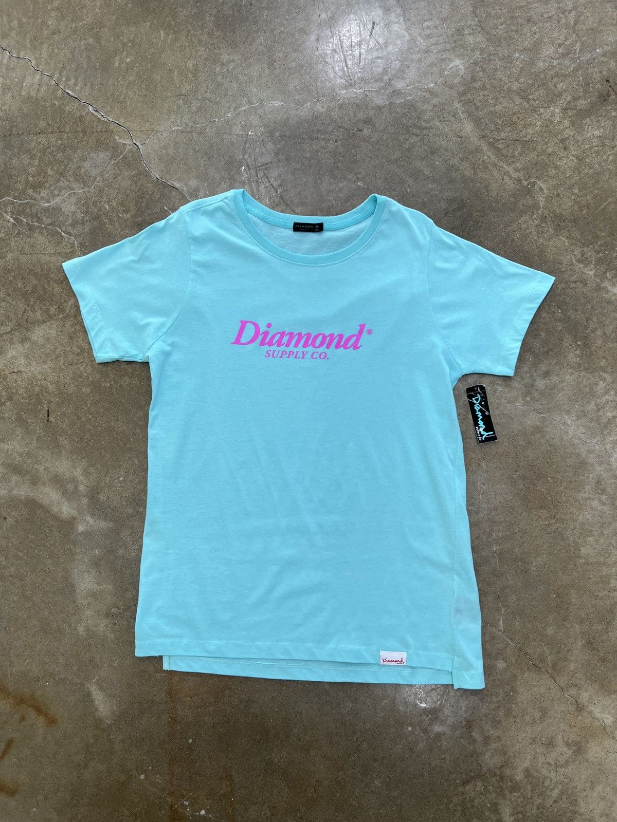 Diamond Supply Co. Diamond Supply Typeset BF Tee Blue Medium Size M / US 6-8 / IT 42-44 - 2 Thumbnail