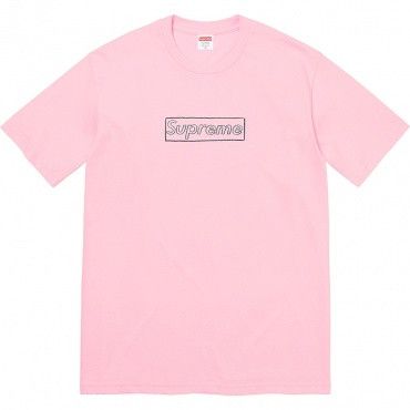 Supreme Kaws Chalk Logo Tee XL Pink-