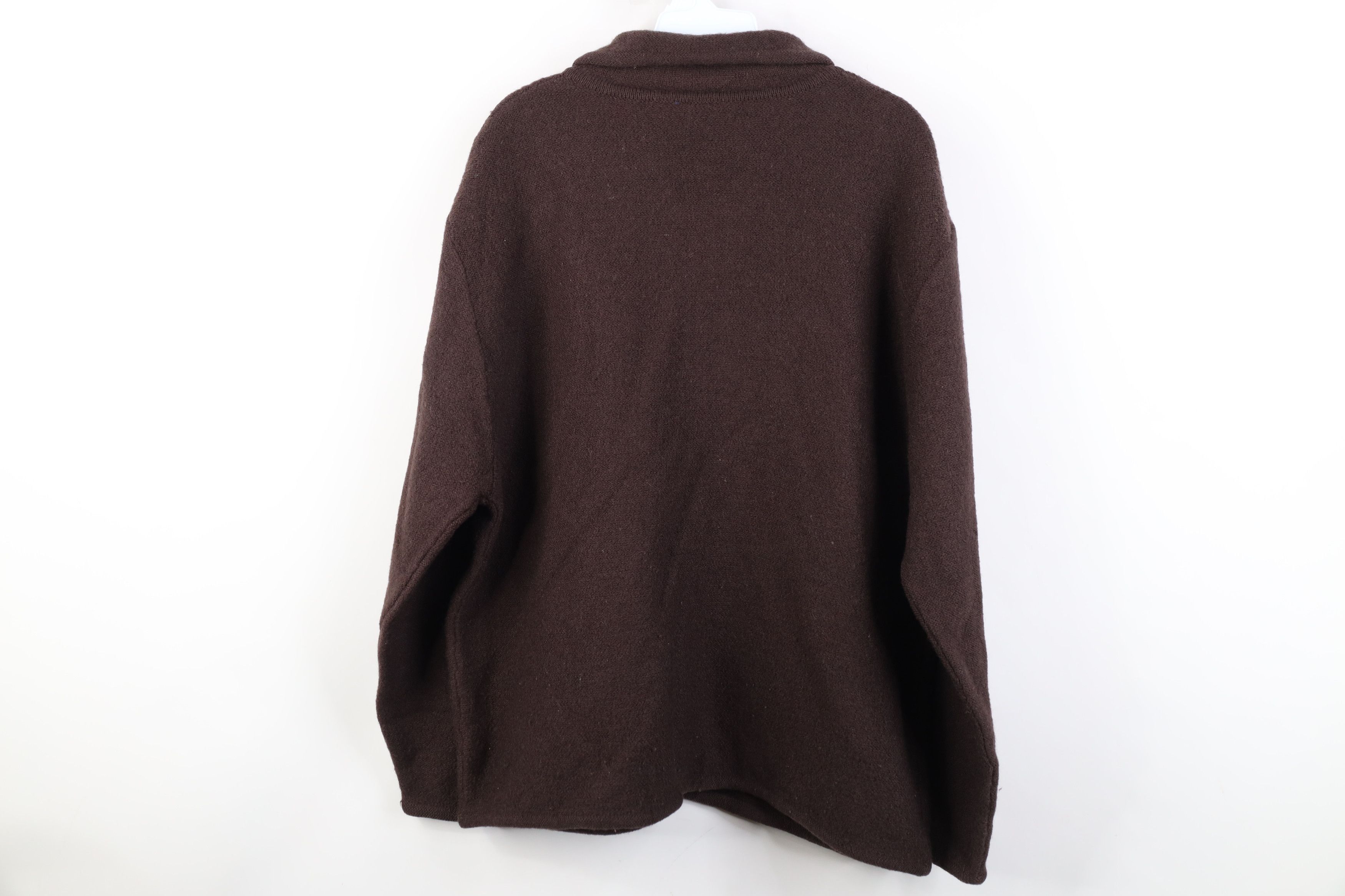 Vintage Vintage 90s Streetwear Knit Full Zip Sweater Jacket Brown Size XL / US 12-14 / IT 48-50 - 10 Thumbnail