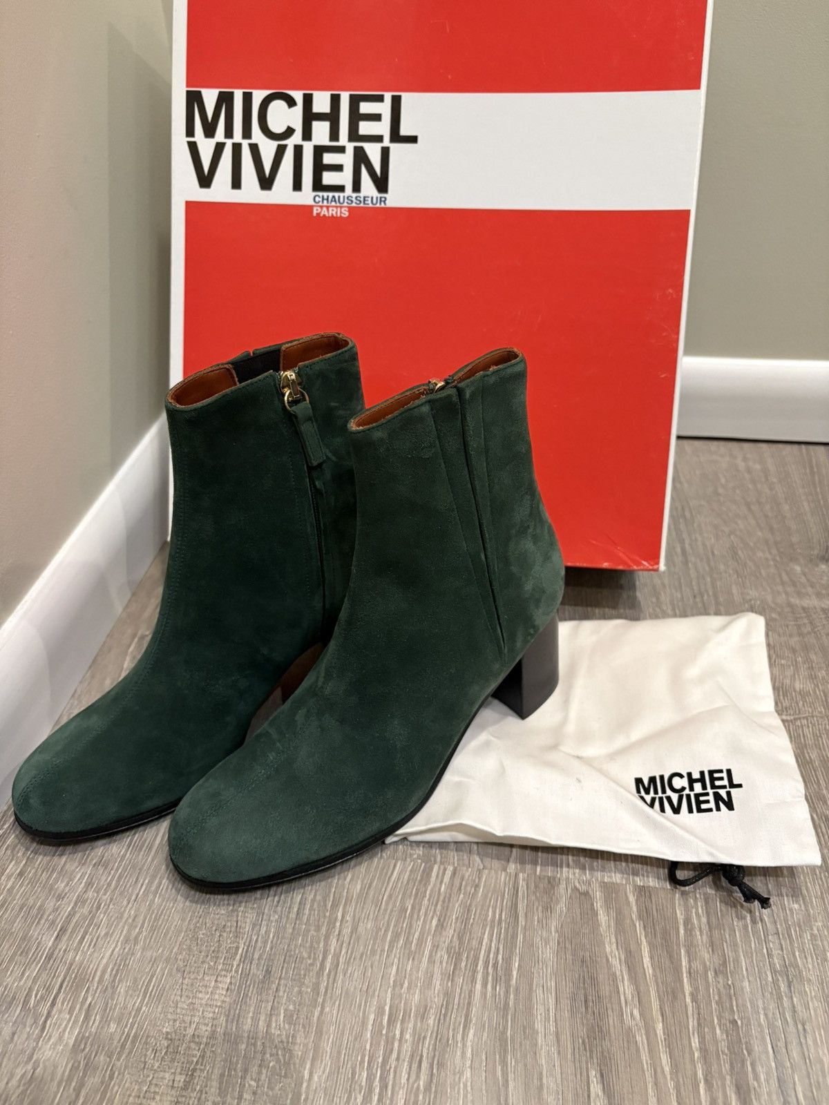 Other Michel Vivien Alden Verde Suede New Boots SZ 36 Size US 6 / IT 36 - 2 Thumbnail