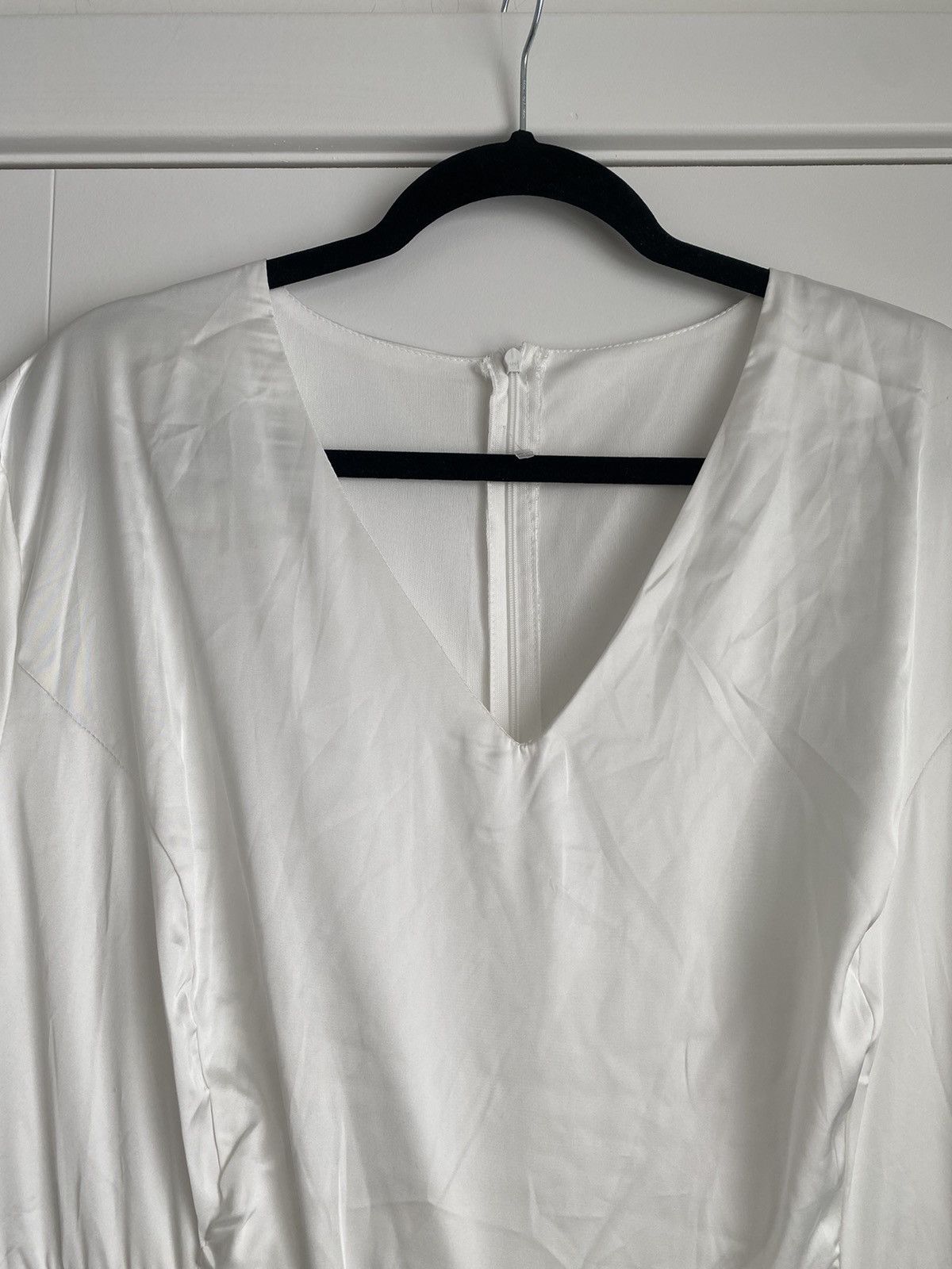 Other Plus wear NWT solid white color v neck long maxi dress Size XXL / US 16-18 / IT 52-54 - 6 Thumbnail