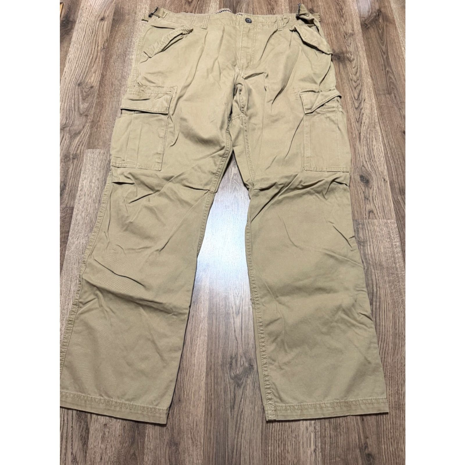 Old Navy Old Navy Pants Men's 36x32 Khaki Brown Side Pockets Straight Leg Naut? Size US 36 / EU 52 - 2 Thumbnail