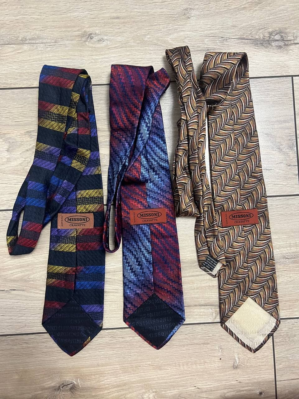Missoni Lot of 3 Silk Tie Ties Missoni Cravatte Italy Multicoloured Size ONE SIZE - 3 Thumbnail
