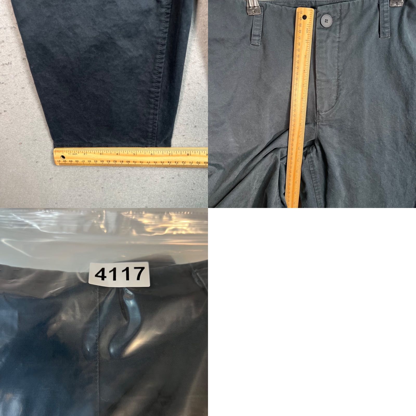 Oak + Fort Oak + Fort Womens Pants Cropped Straight Leg 100% Cotton Size 30 Black Adult Size 30" / US 8 / IT 44 - 8 Thumbnail