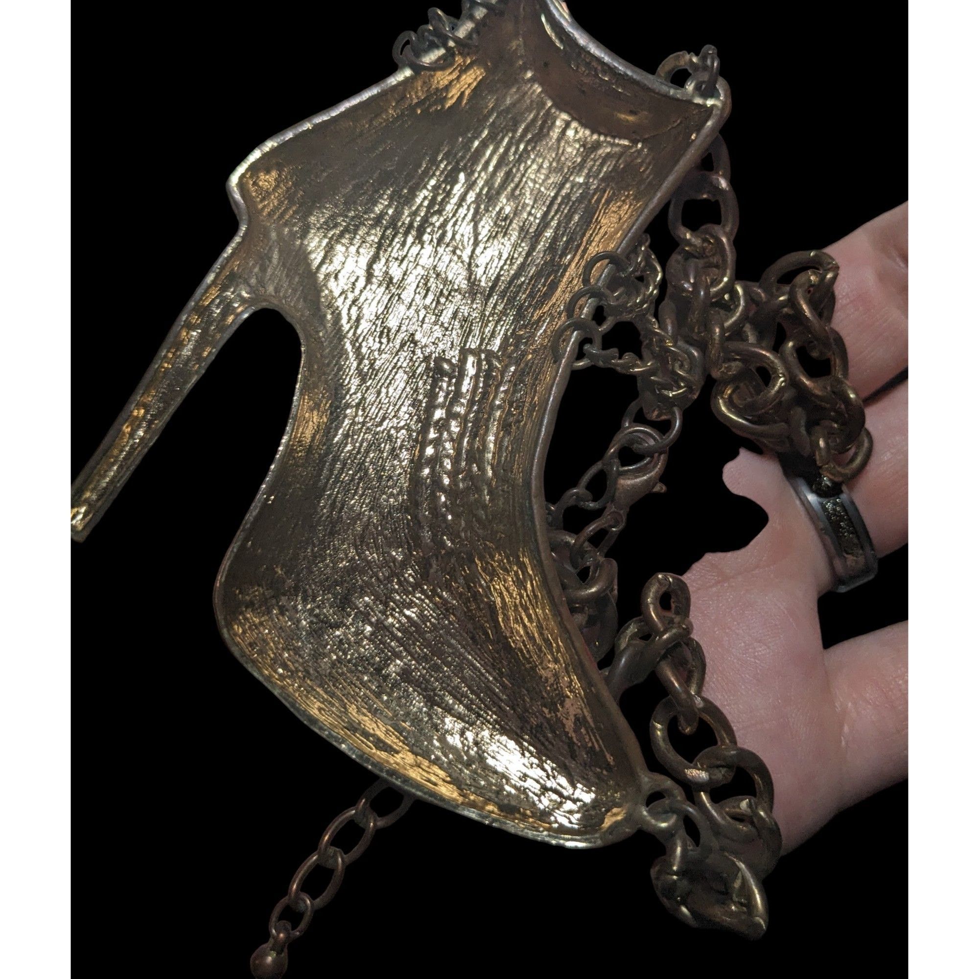 Other Red High Heel Chain Boot Pendant Necklace Size ONE SIZE - 3 Thumbnail
