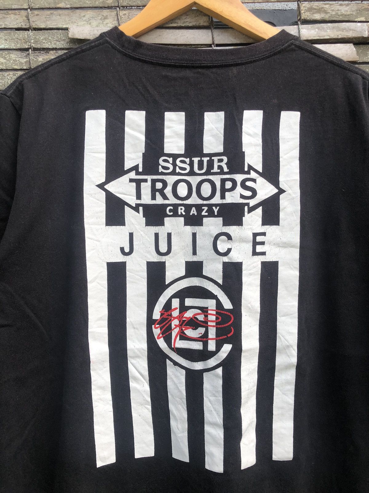 Japanese Brand Vintage Y2K SSUR TROOPS CRAZY JIUCE X CLOT Backhit Tee Size US L / EU 52-54 / 3 - 5 Thumbnail