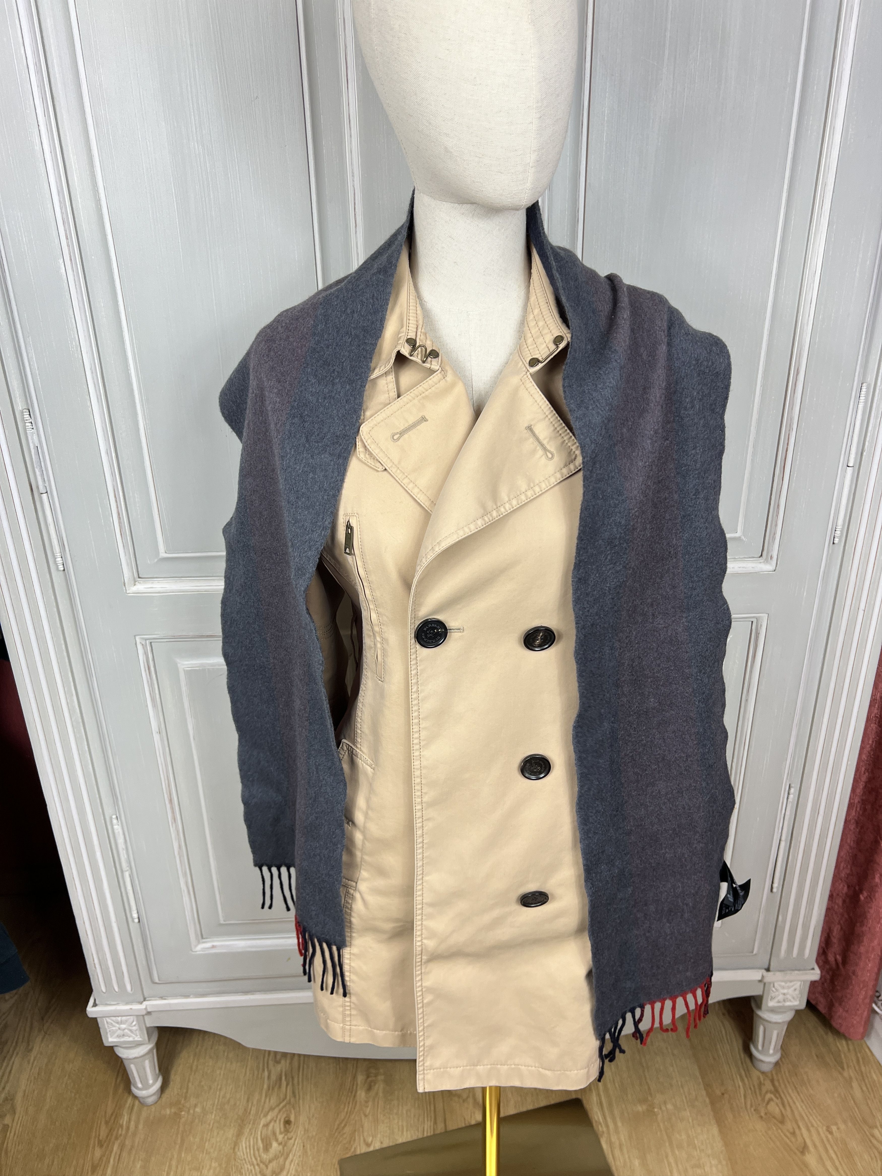 Gucci GUCCI NAVY RED SCARF LANA WOOL Size ONE SIZE - 4 Thumbnail